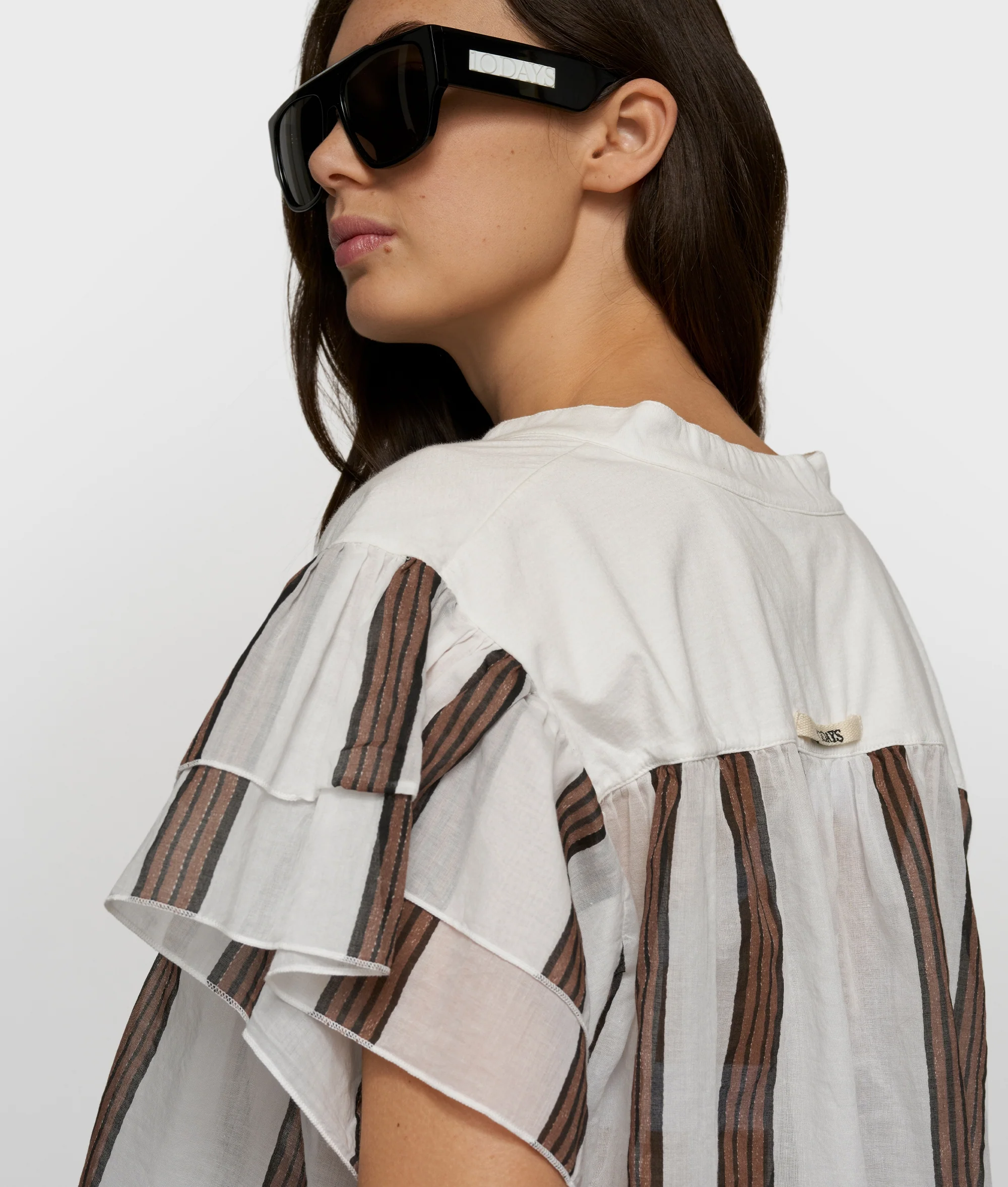 a-line top stripes | ecru - Image 2