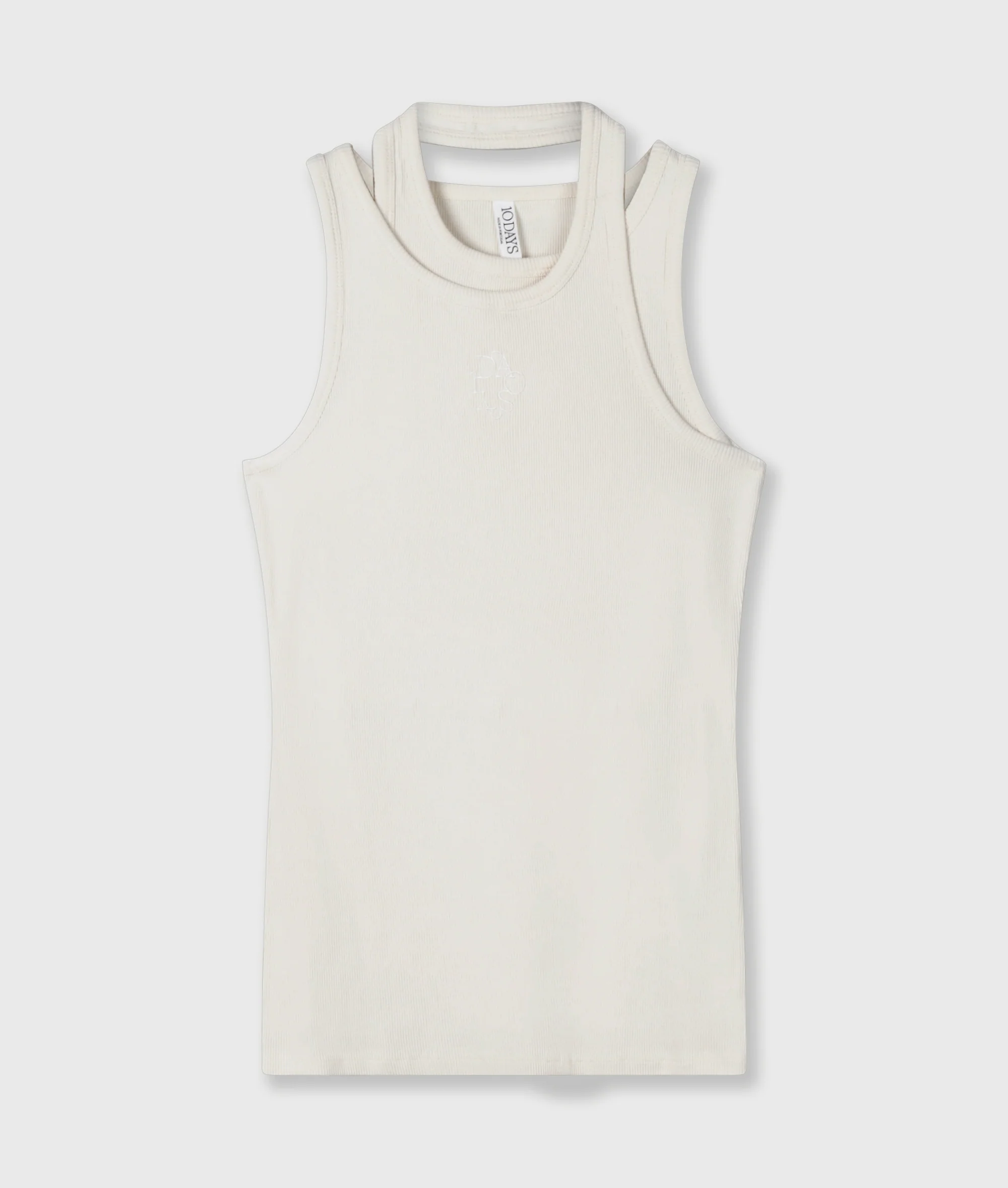 a-symmetric rib top | ecru - Image 6