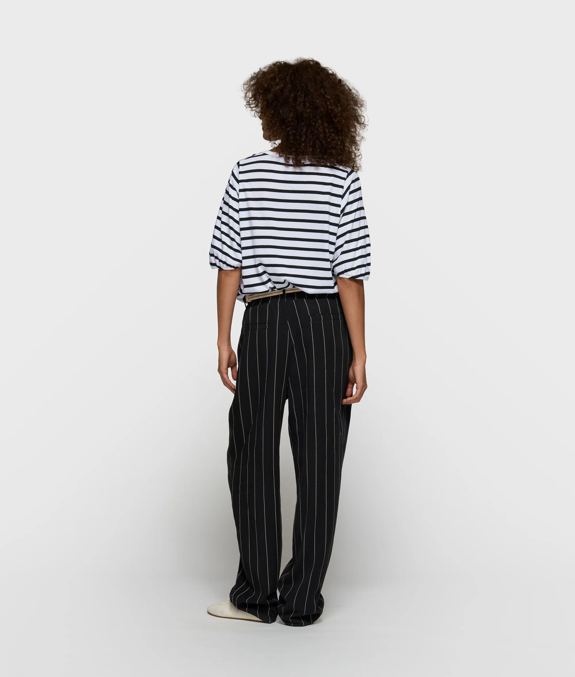 balloon tee stripes | white/black - Image 4