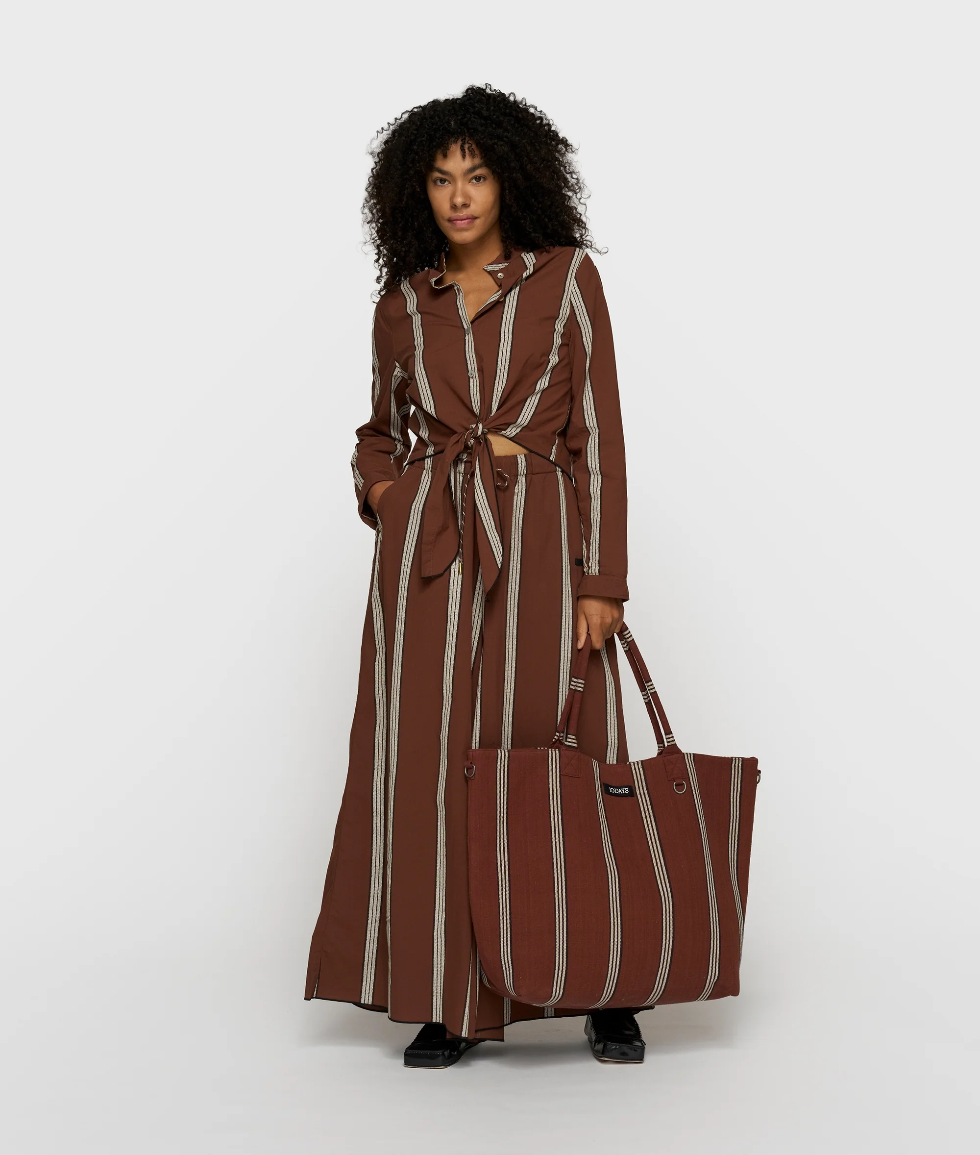 beach shopper stripes | deep brown - Image 5
