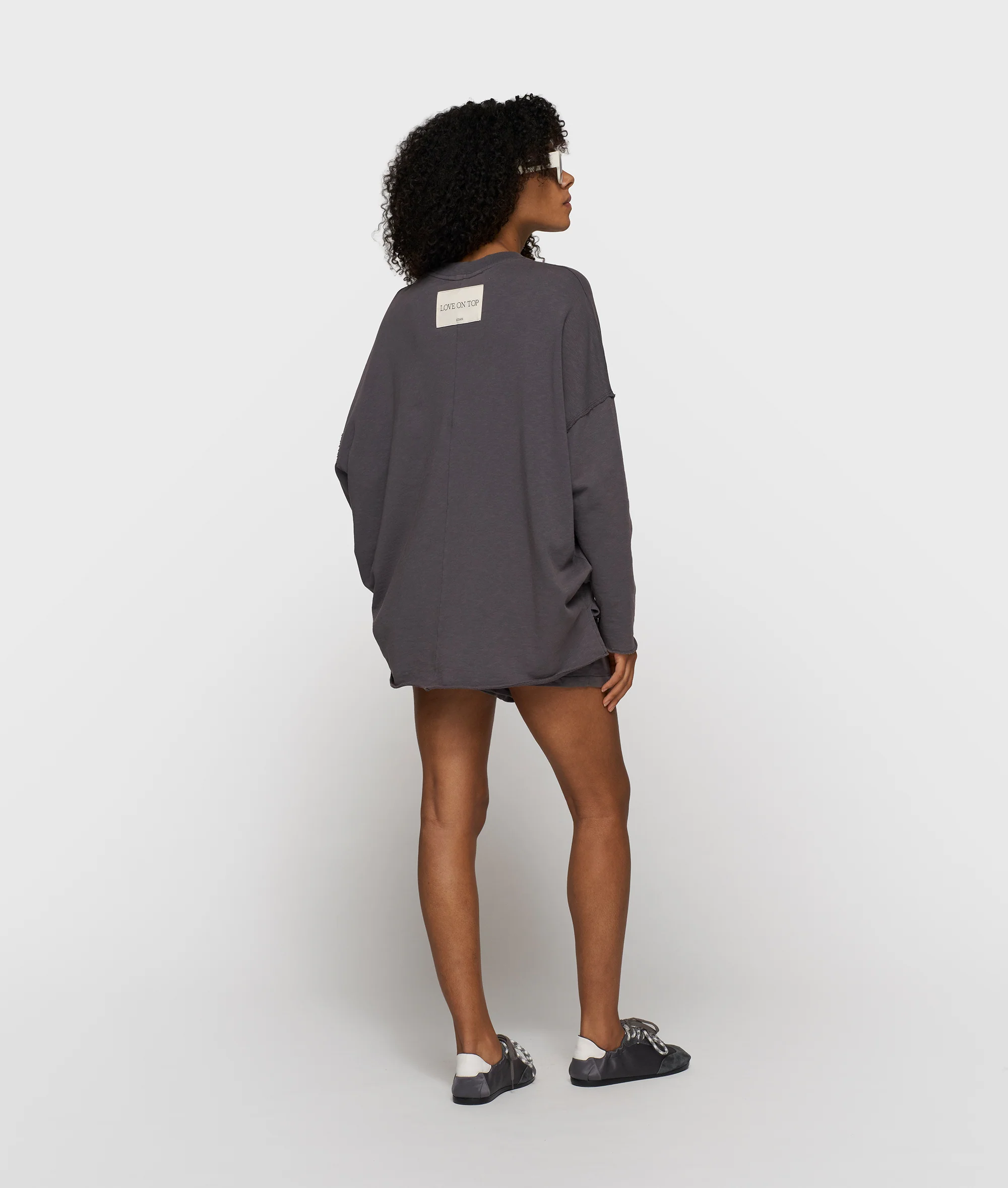 beach sweater slub fleece | steel blue - Image 4