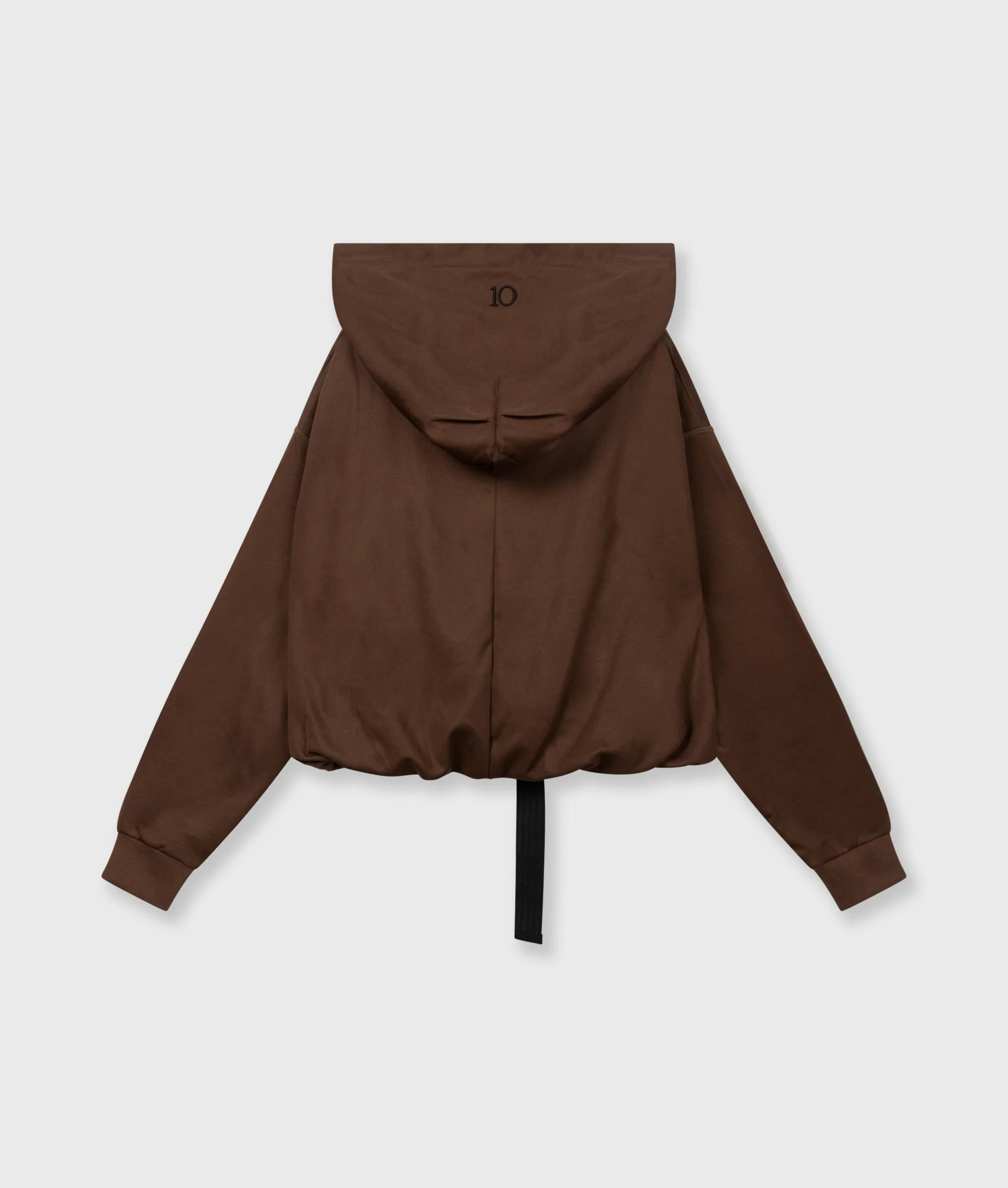 belted zip hoodie | dark truffle - Image 8