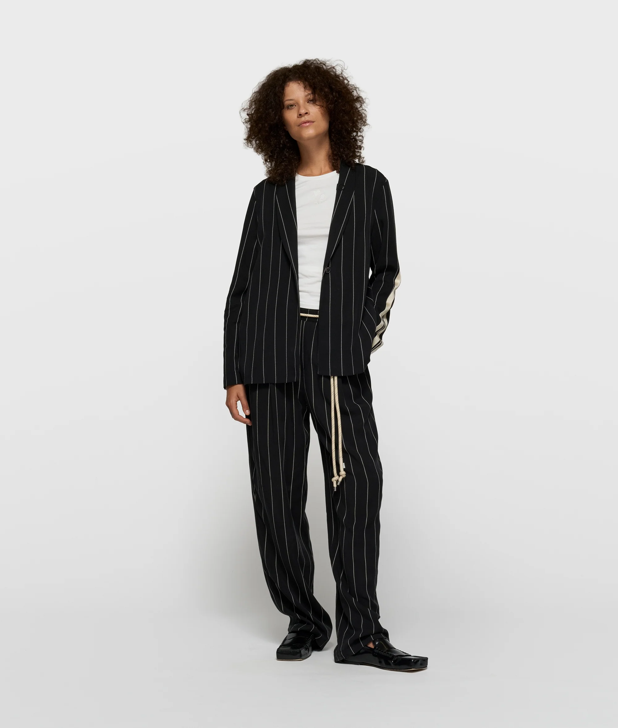 blazer pinstripe | black - Image 3