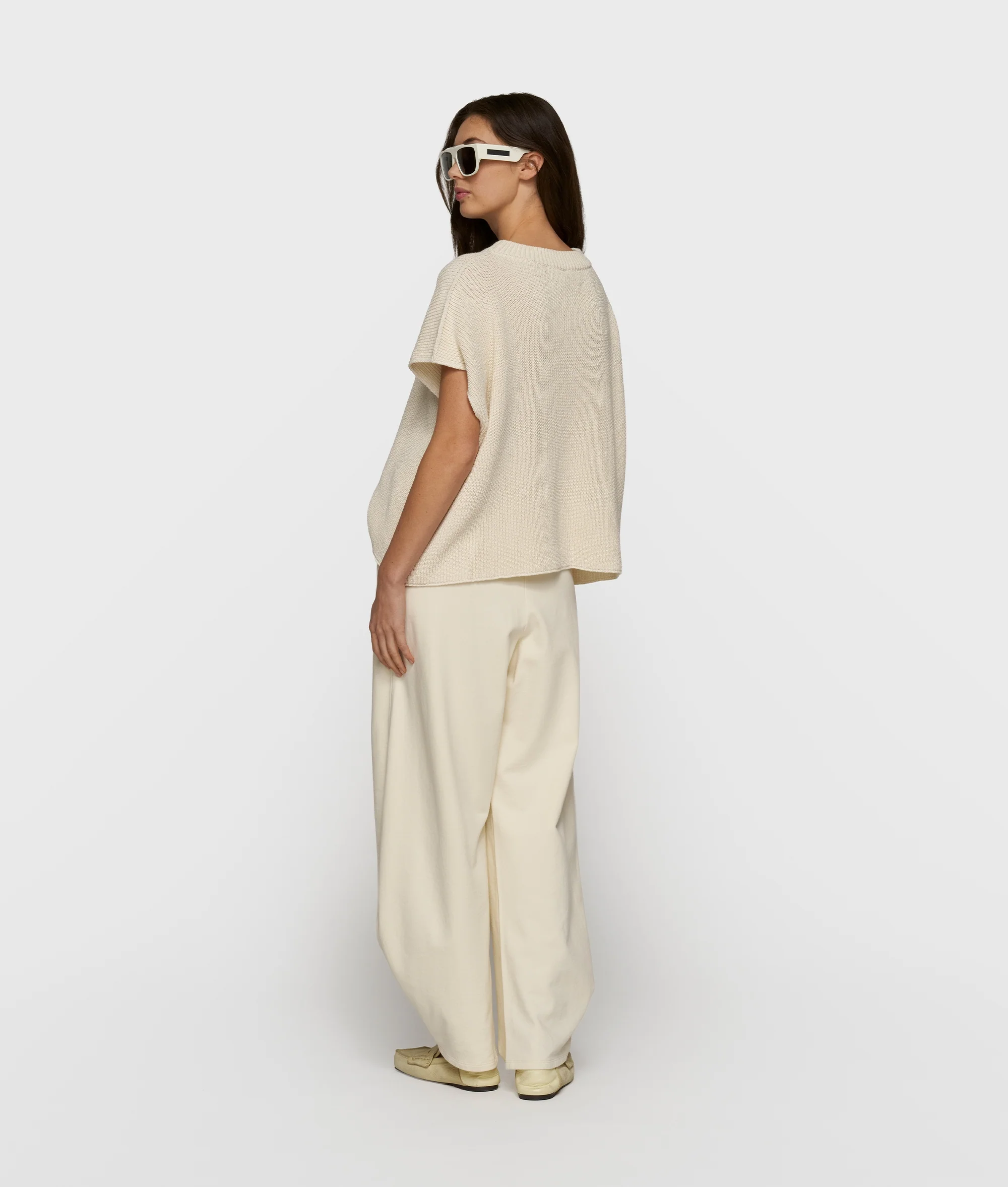 cotton knit top | soft vanilla - Image 4