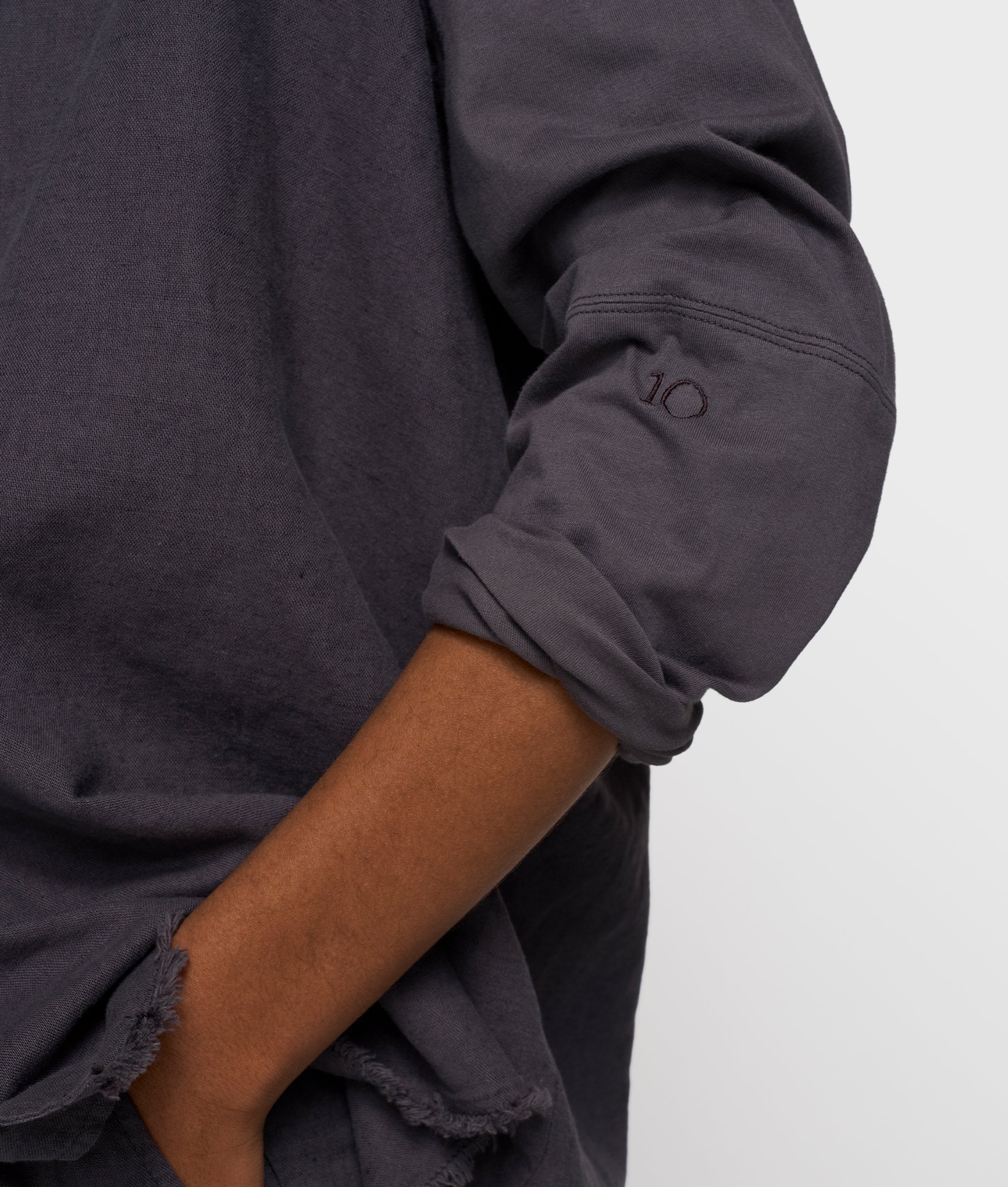 cotton linen blouse | steel blue - Image 2