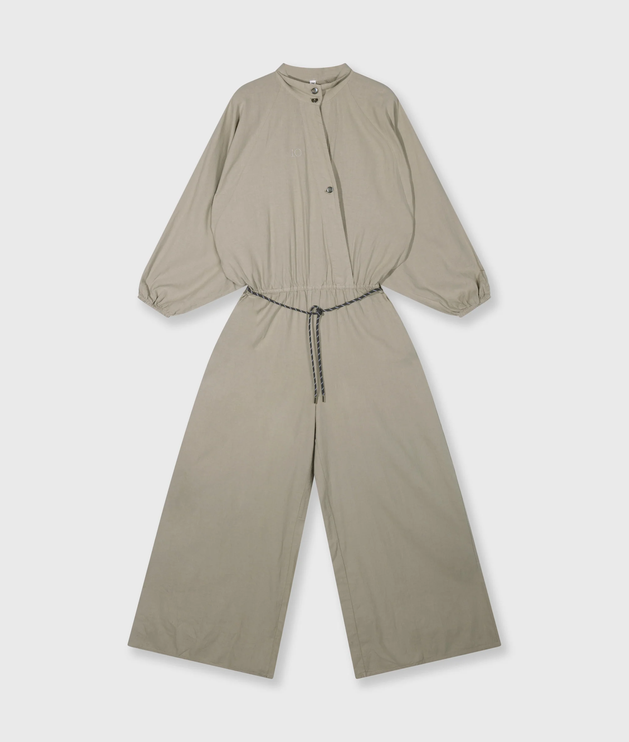 cotton linen jumpsuit | fog - Image 5