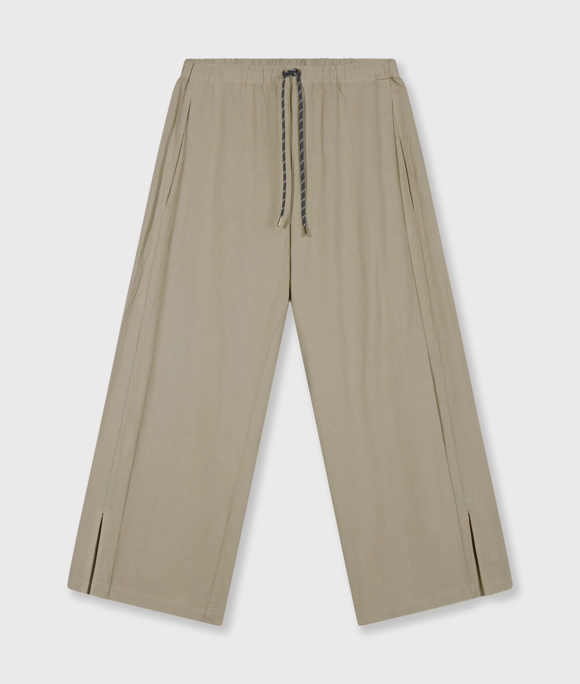 cotton linen pants slit | fog - Image 6