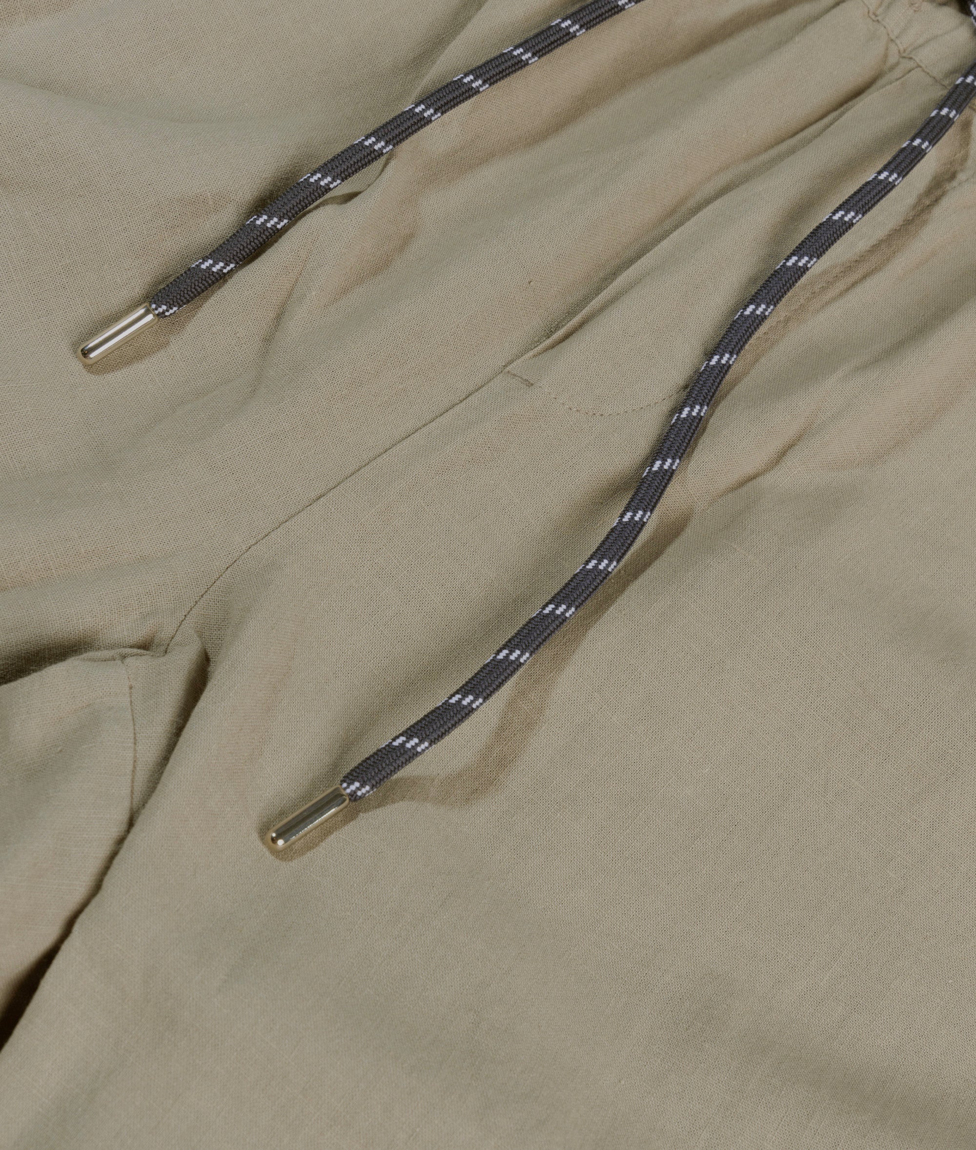 cotton linen pants slit | fog - Image 8