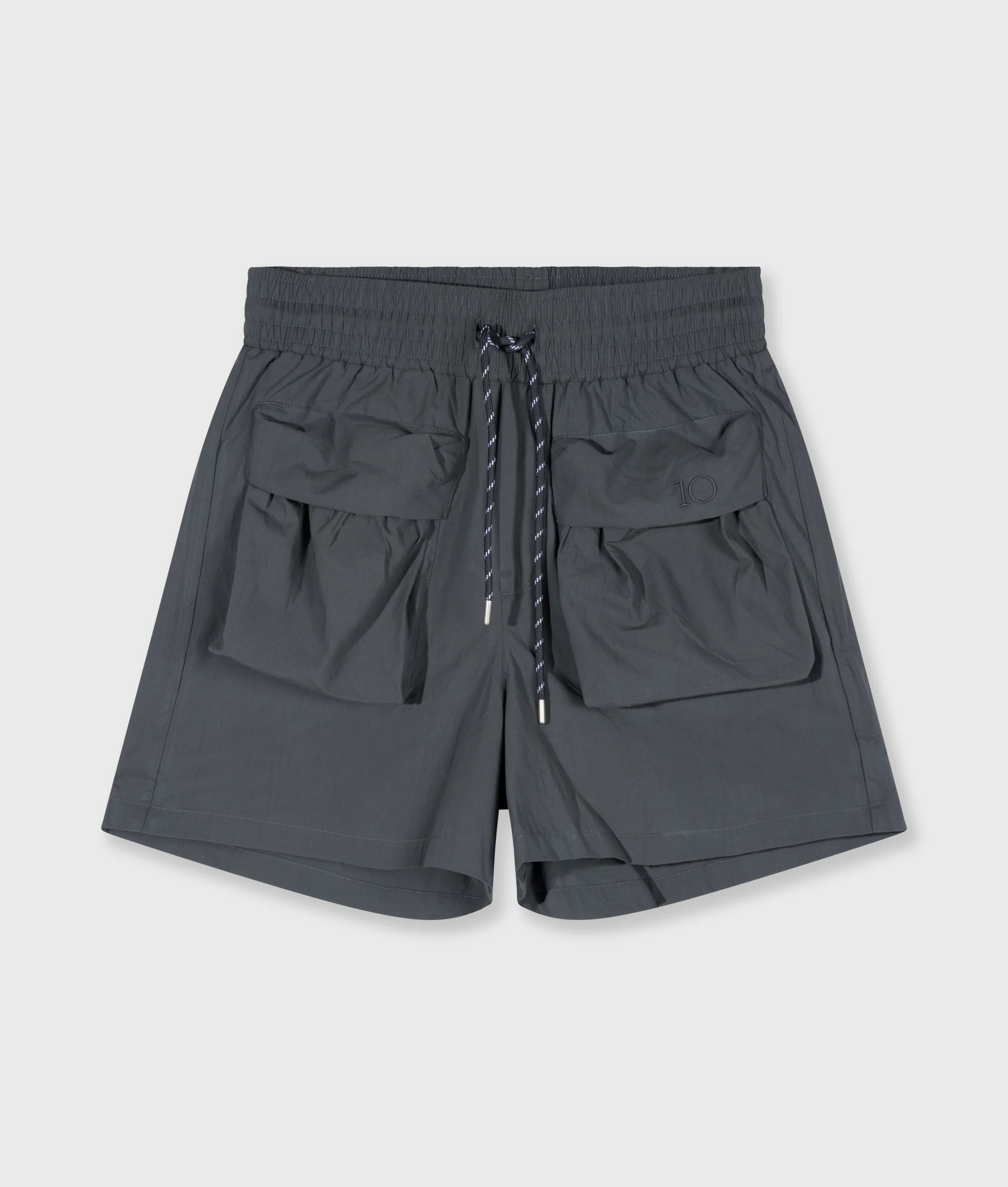 crinkle utility shorts | steel blue - Image 5