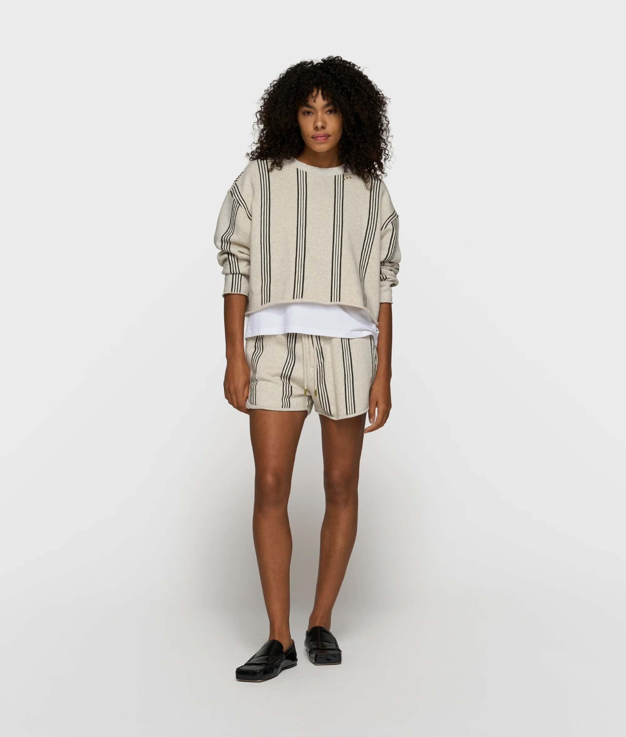 easy sweater stripes | soft white melee - Image 3