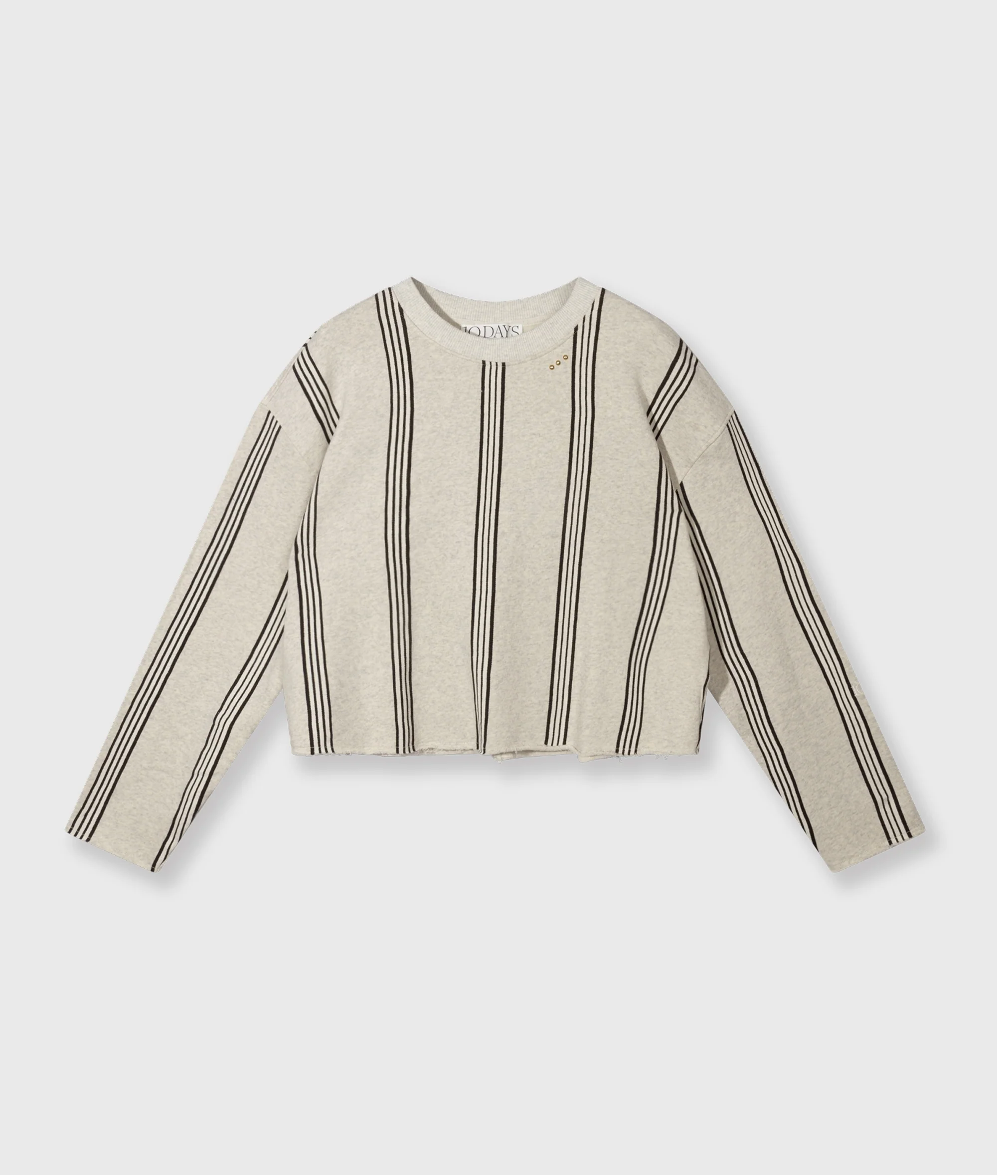 easy sweater stripes | soft white melee - Image 6
