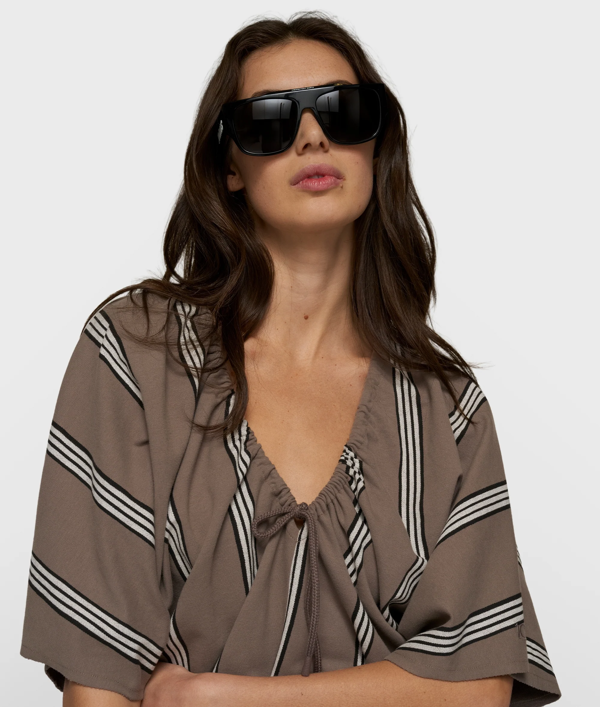 fleece tunic stripes | moonrock - Image 2