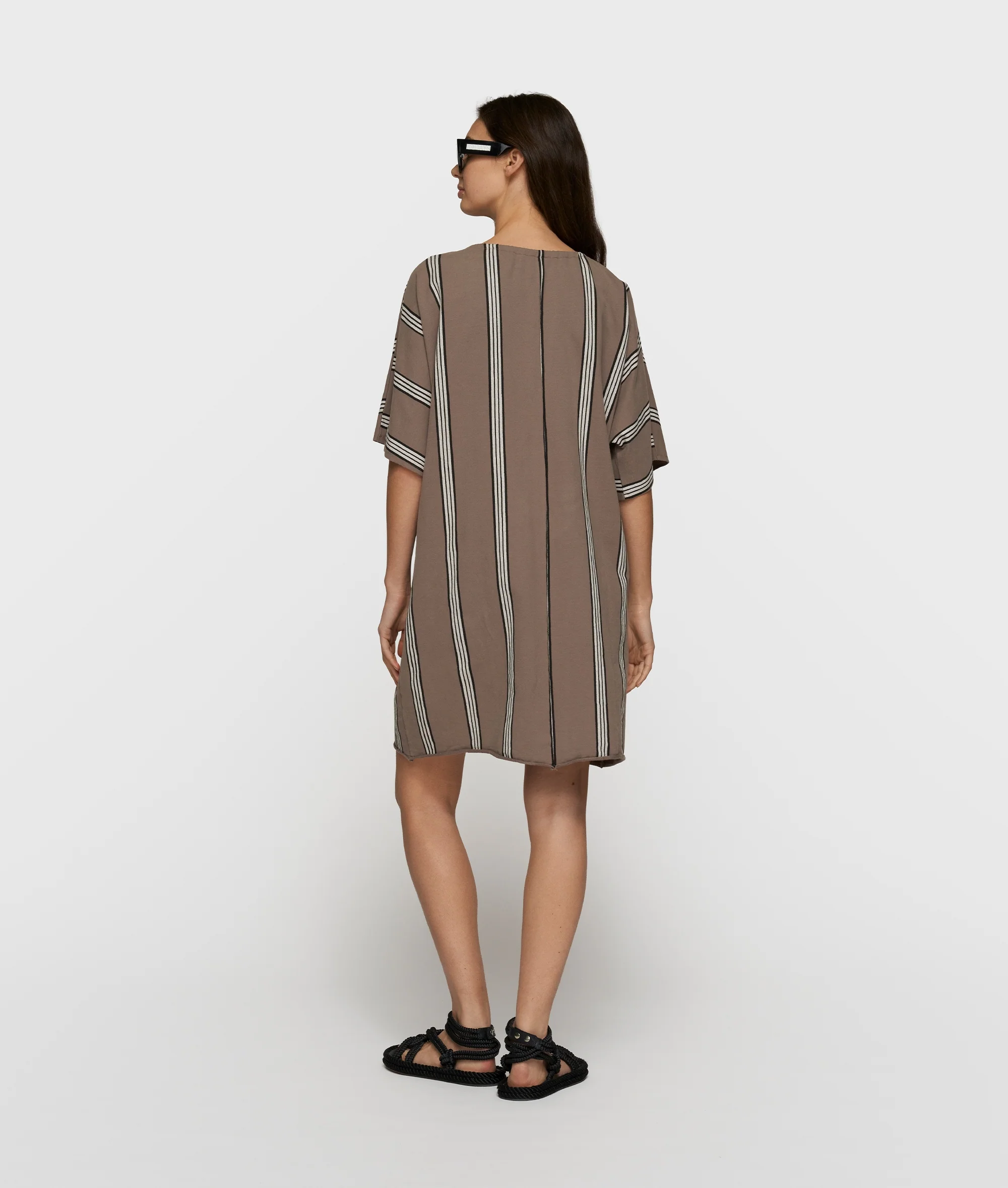 fleece tunic stripes | moonrock - Image 3