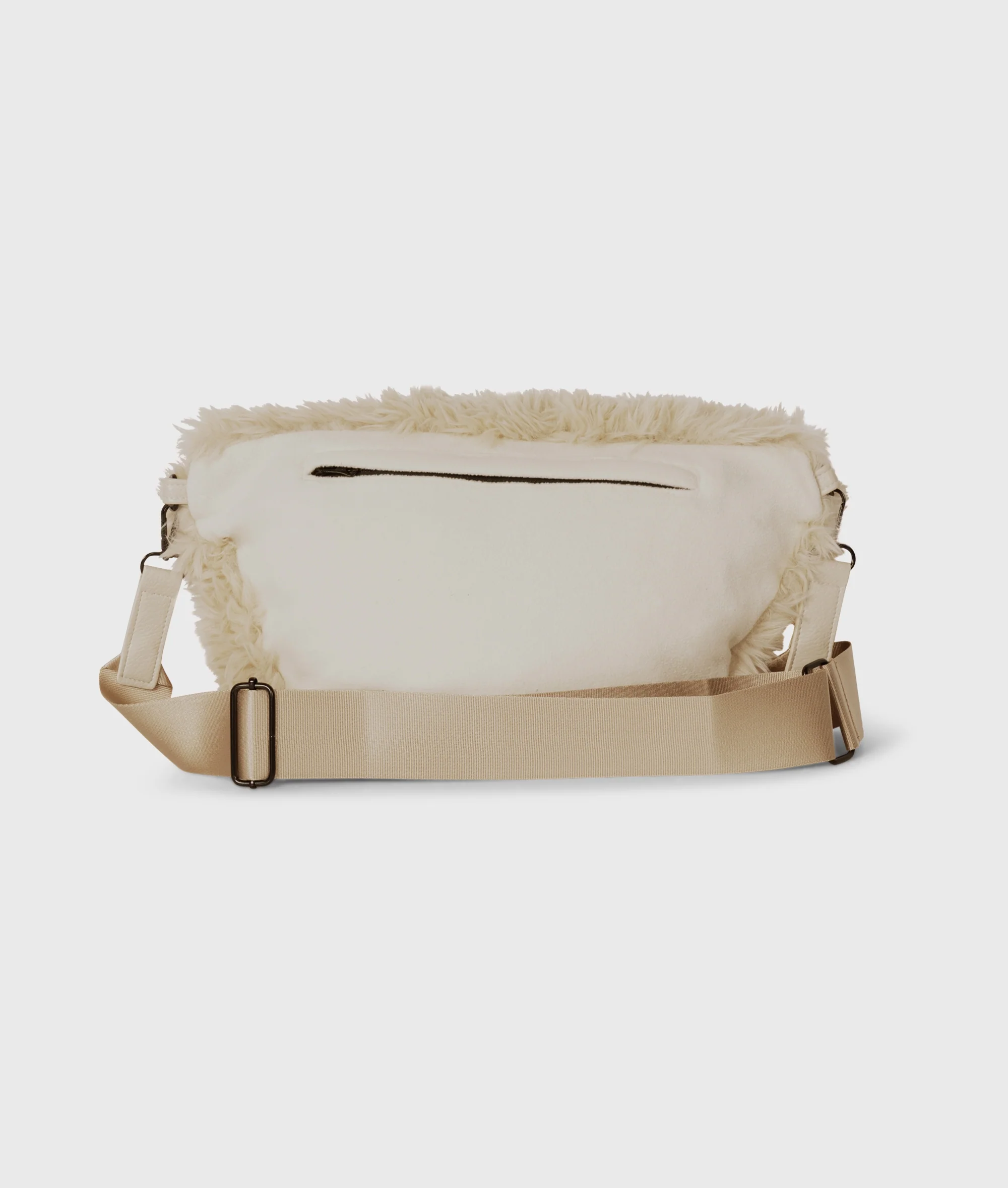 fluffy cross body bag | pearl - Image 3