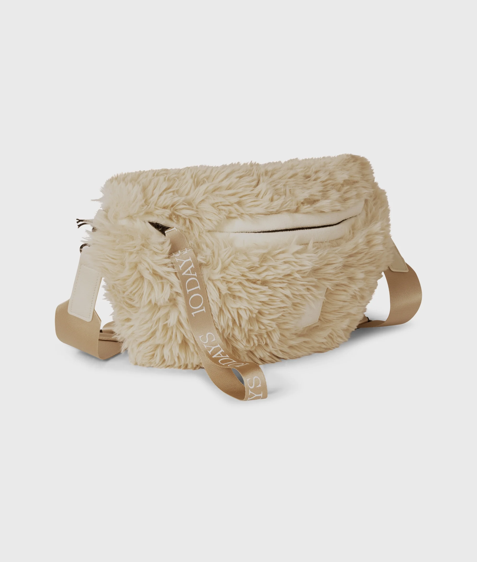 fluffy cross body bag | pearl - Image 4