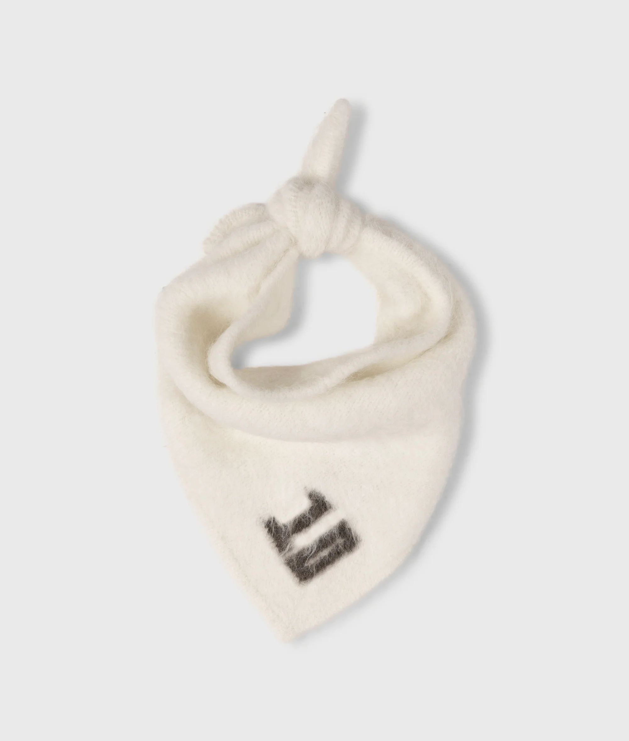 hairy knit bandana | ecru - Image 2