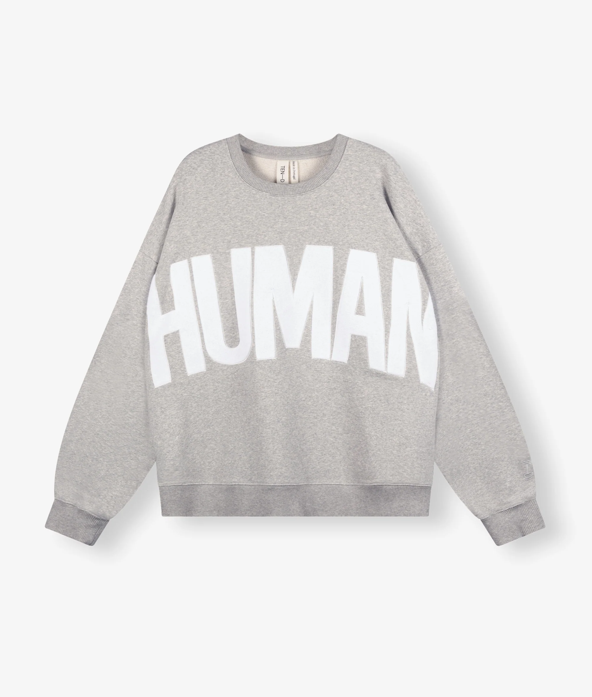 Human fleece sweater | light grey melee - Image 5