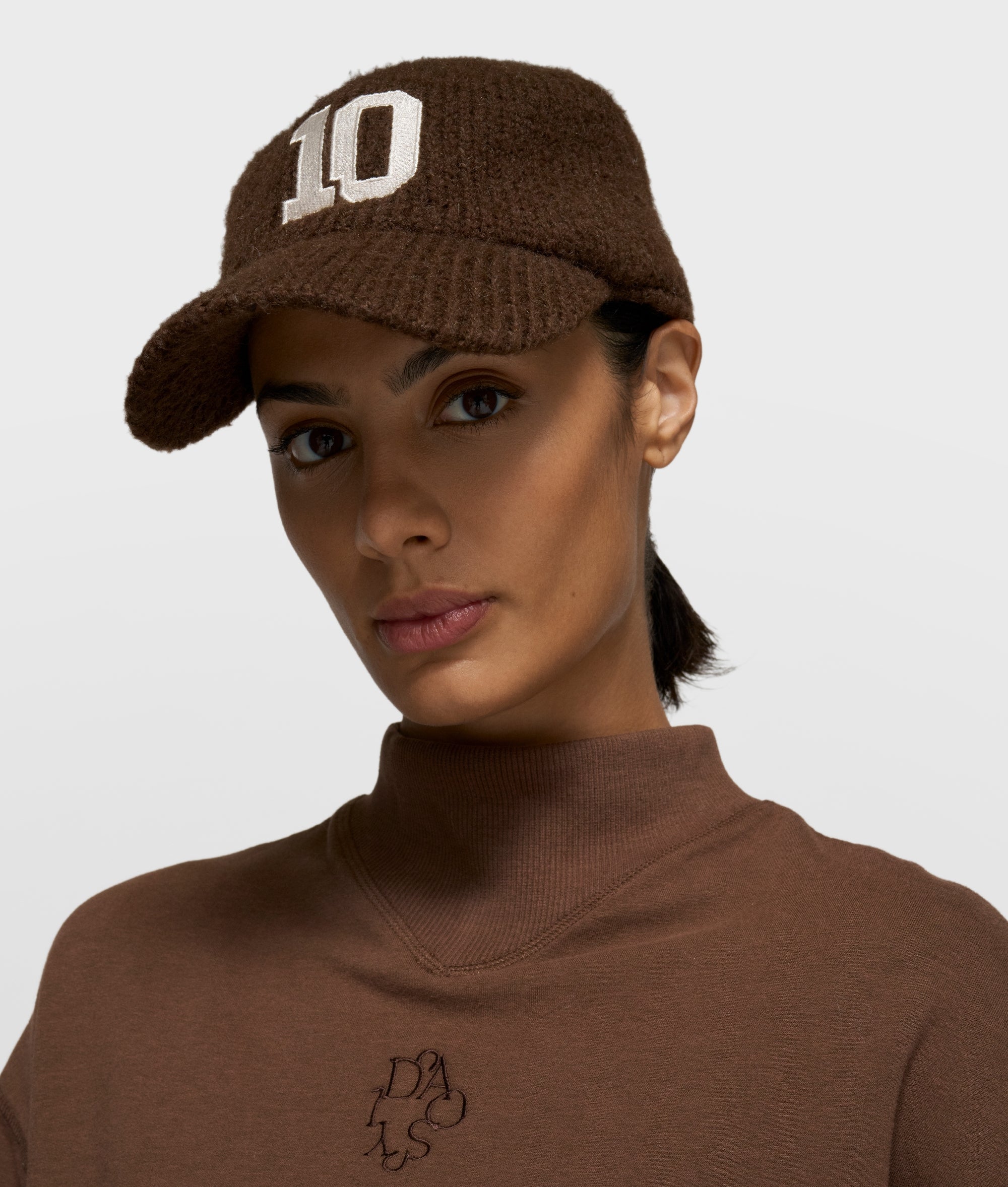 knit baseball cap | dark truffle - Image 2