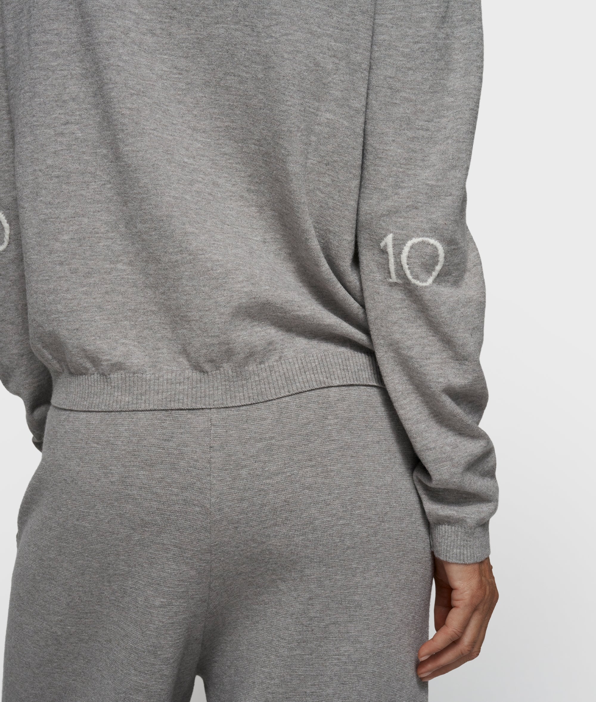 knit sweater logo | grey melee - Image 5