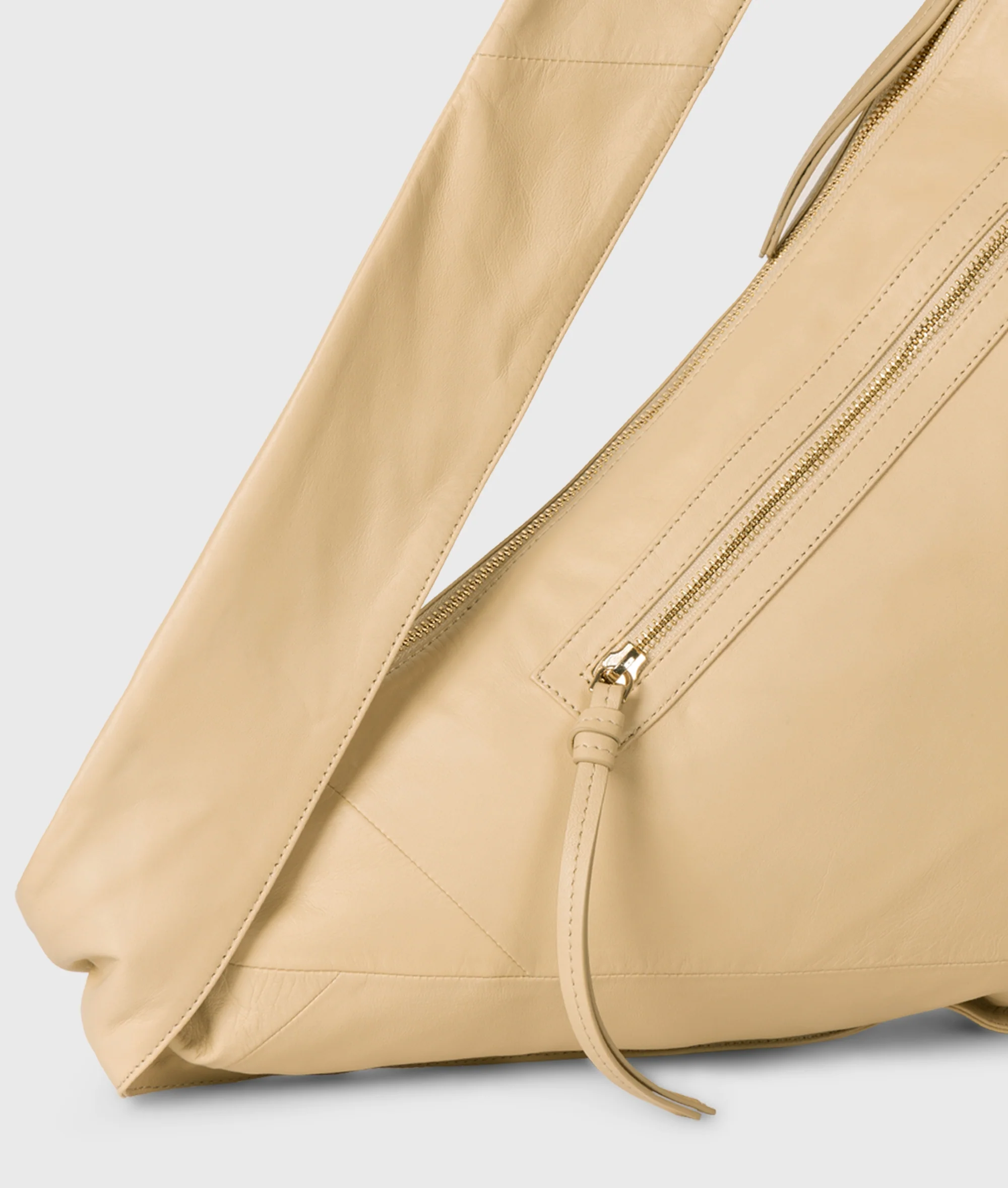 leather shoulder bag | pearl - Image 4