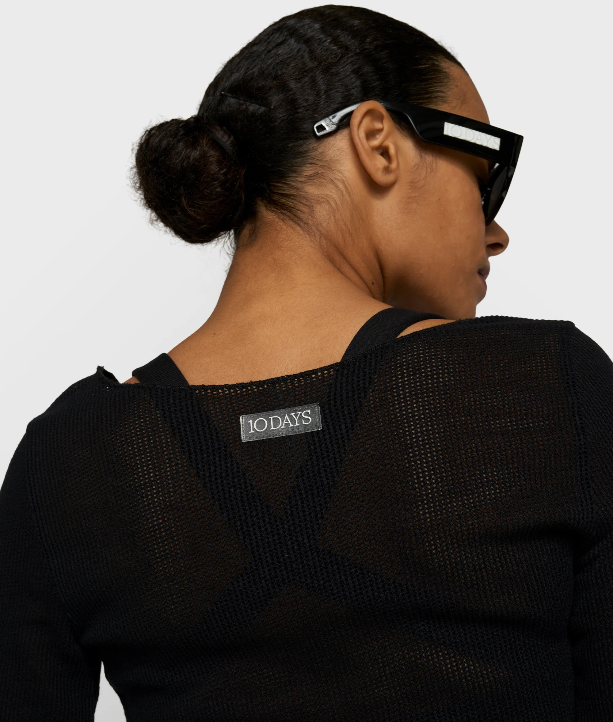 long sleeve tee mesh | black - Image 2