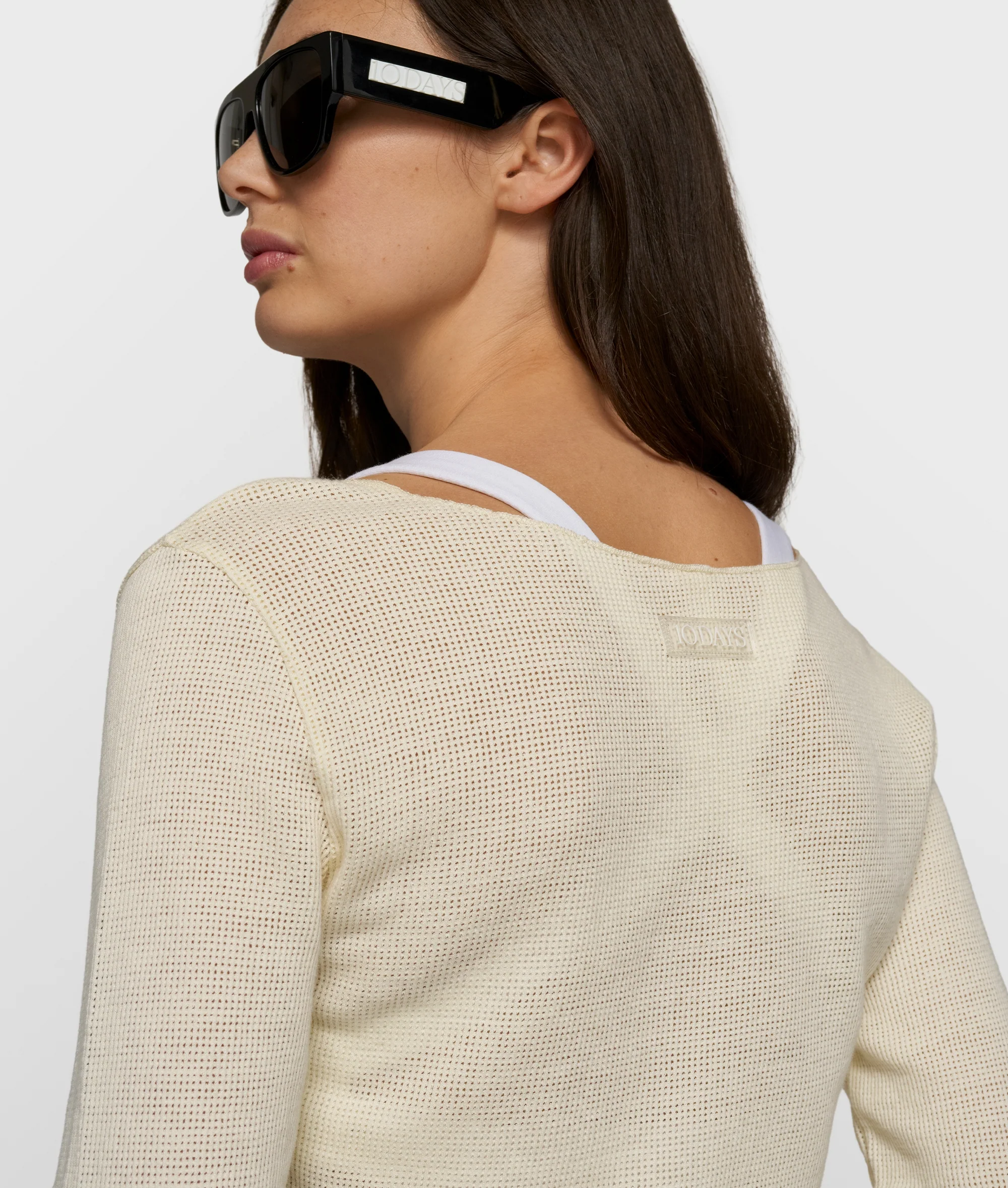 long sleeve tee mesh | soft vanilla - Image 2