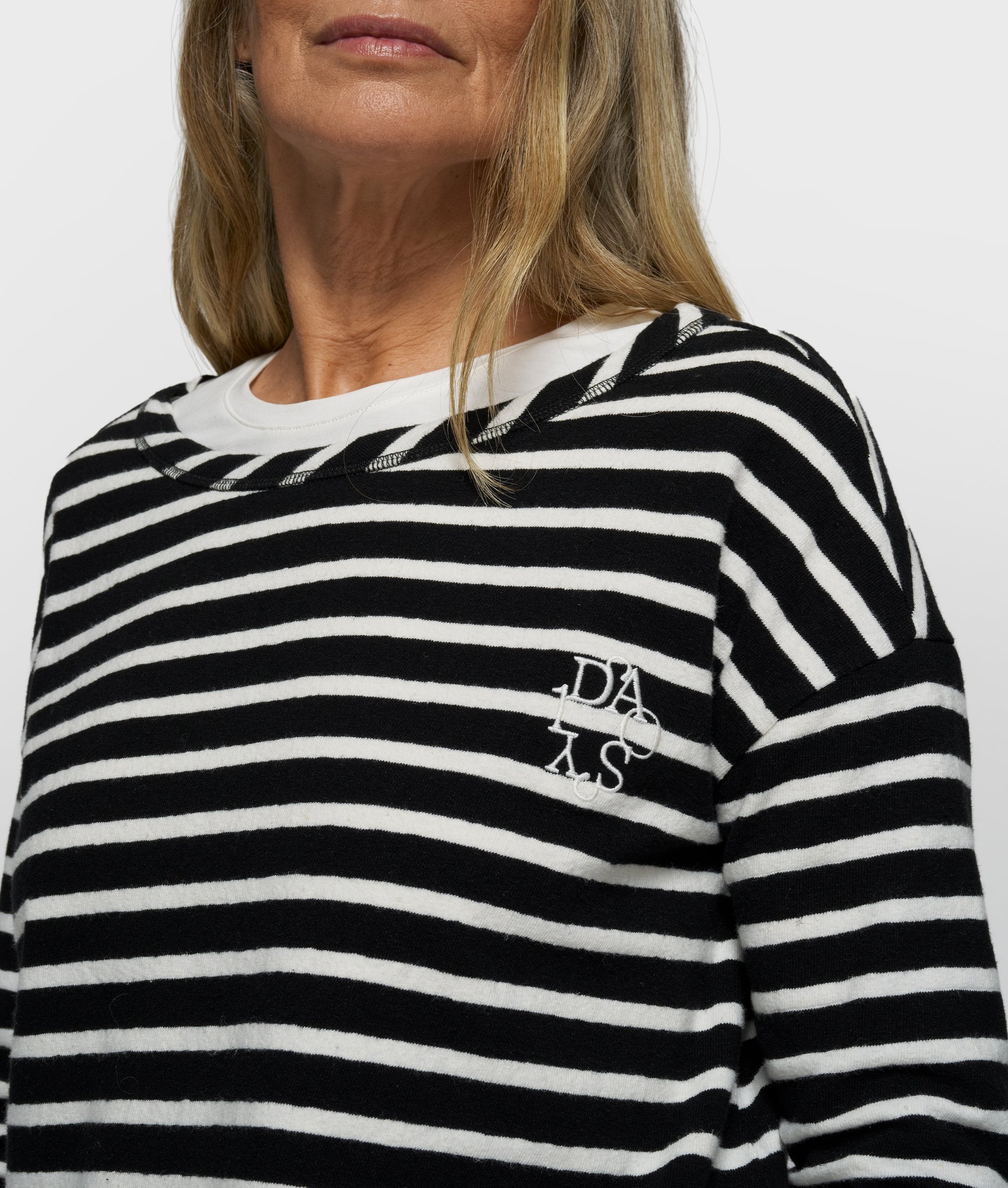 long sleeve tee stripes | black/ecru - Image 2