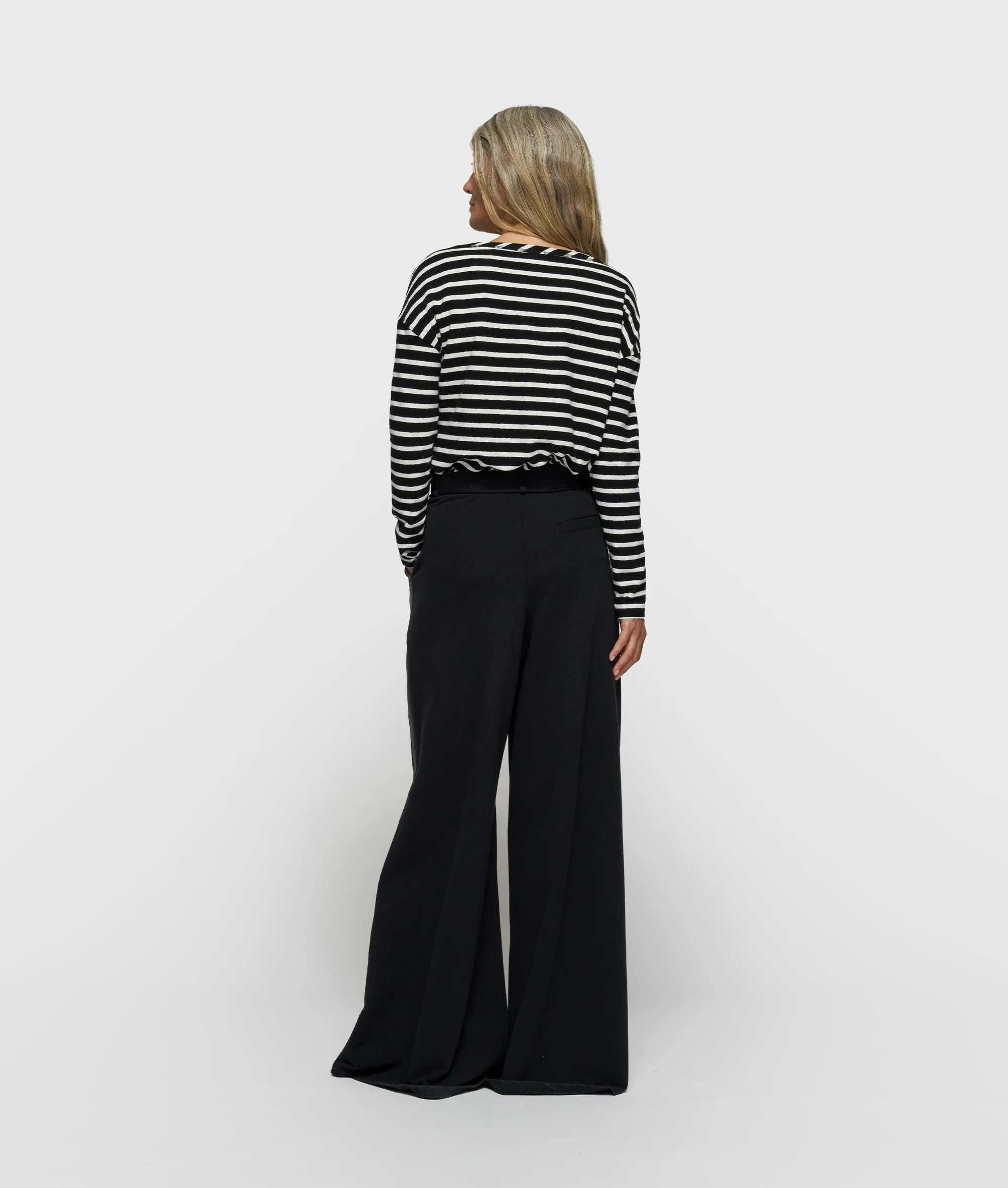long sleeve tee stripes | black/ecru - Image 4