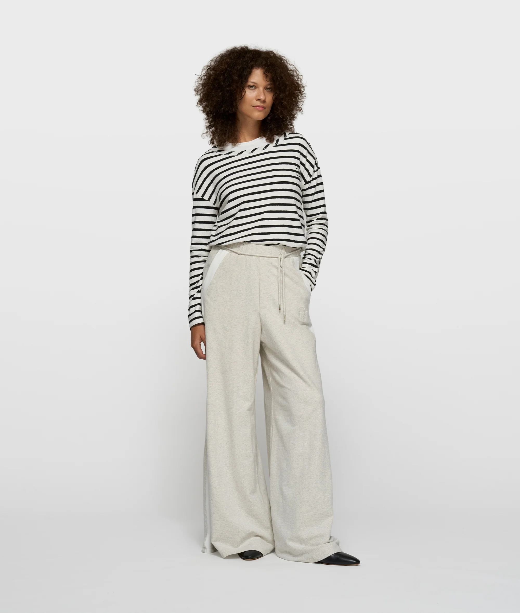 long sleeve tee stripes | ecru/black - Image 3