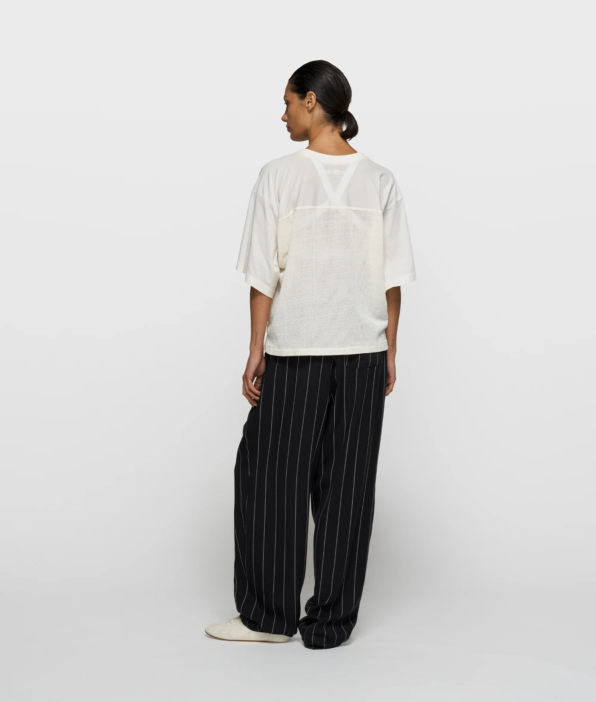 mesh baseball tee | ecru - Image 4