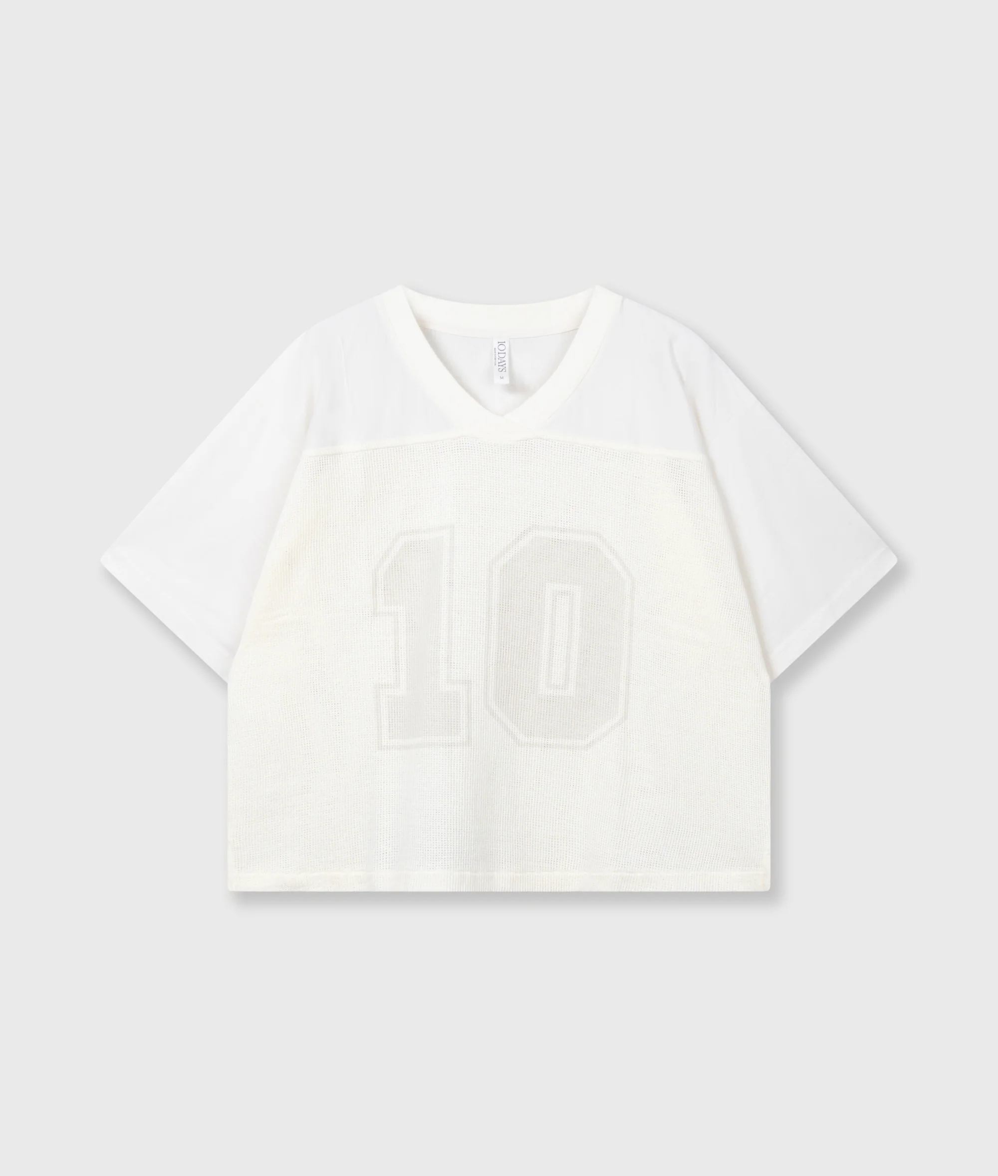 mesh baseball tee | ecru - Image 6