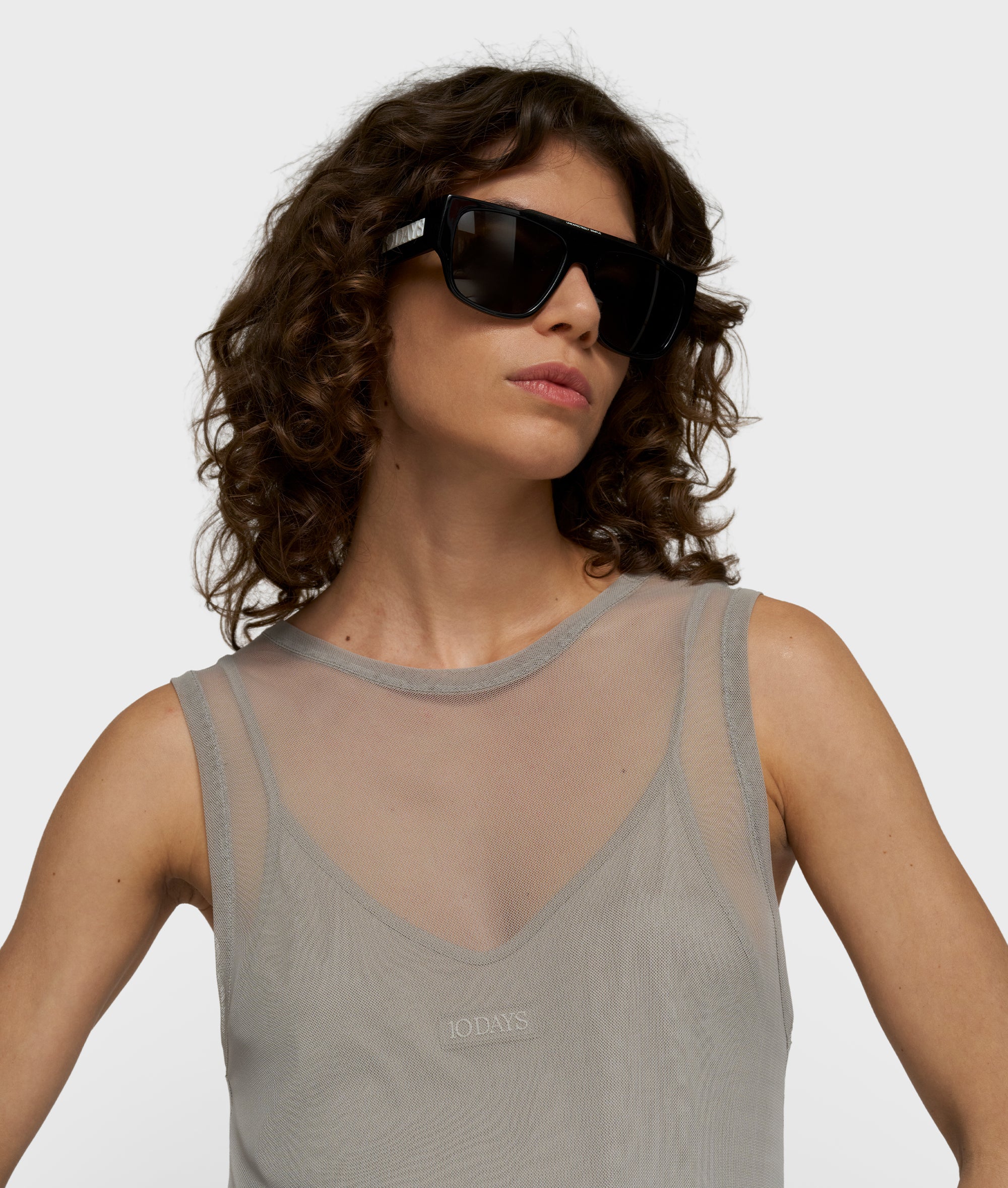 mesh dress | fog - Image 2