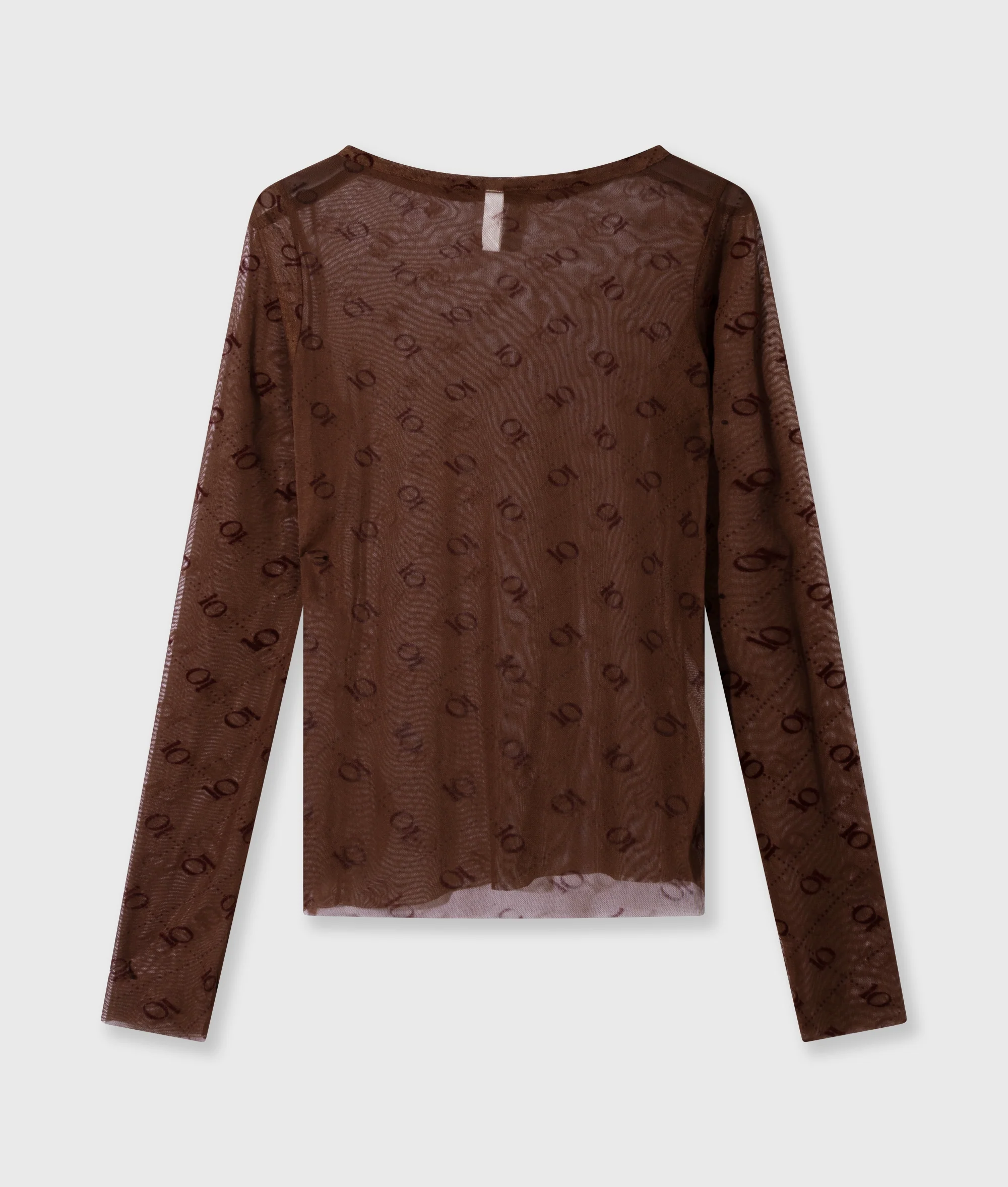 mesh long sleeve monogram | dark truffle - Image 6