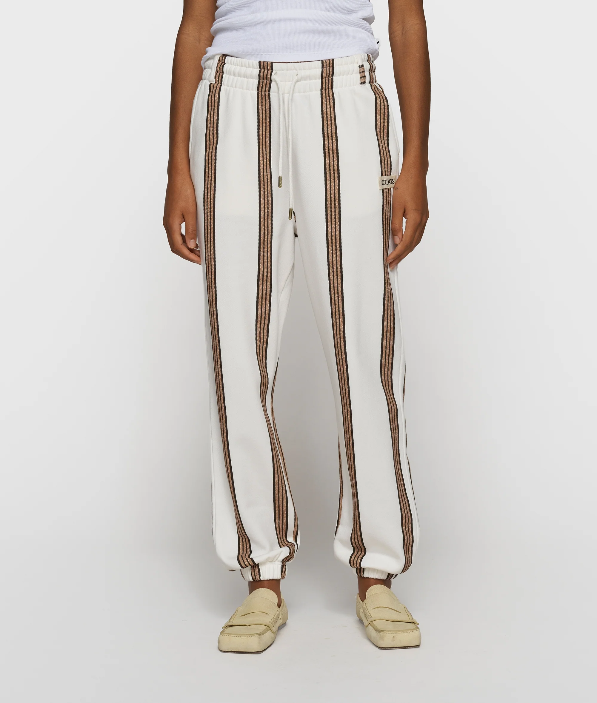 mid jogger stripes | ecru - Image 2