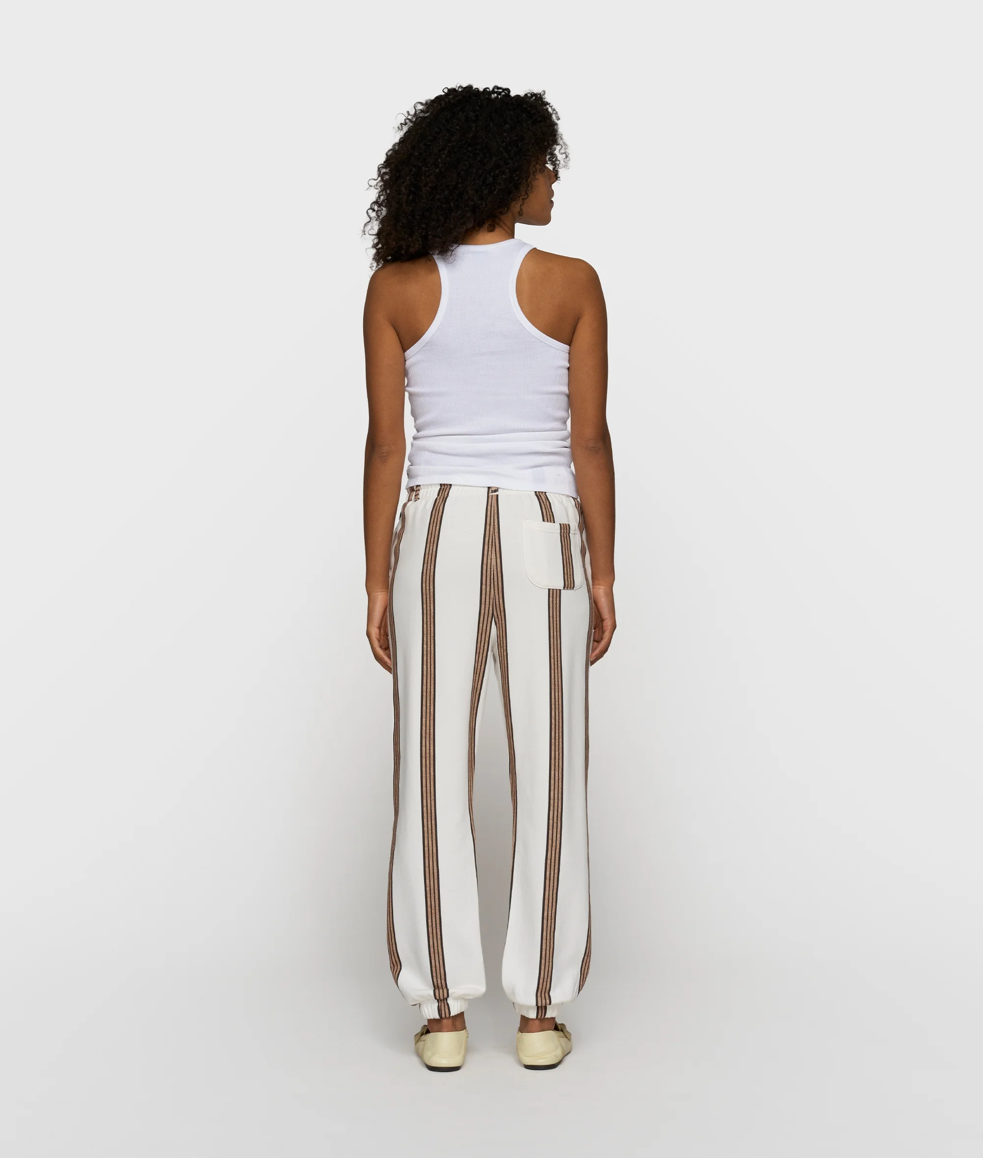 mid jogger stripes | ecru - Image 3