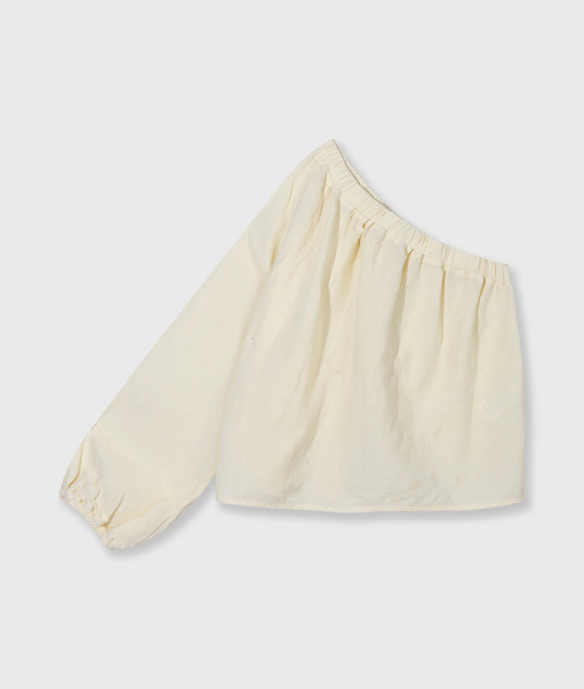 one shoulder top linen | soft vanilla - Image 6