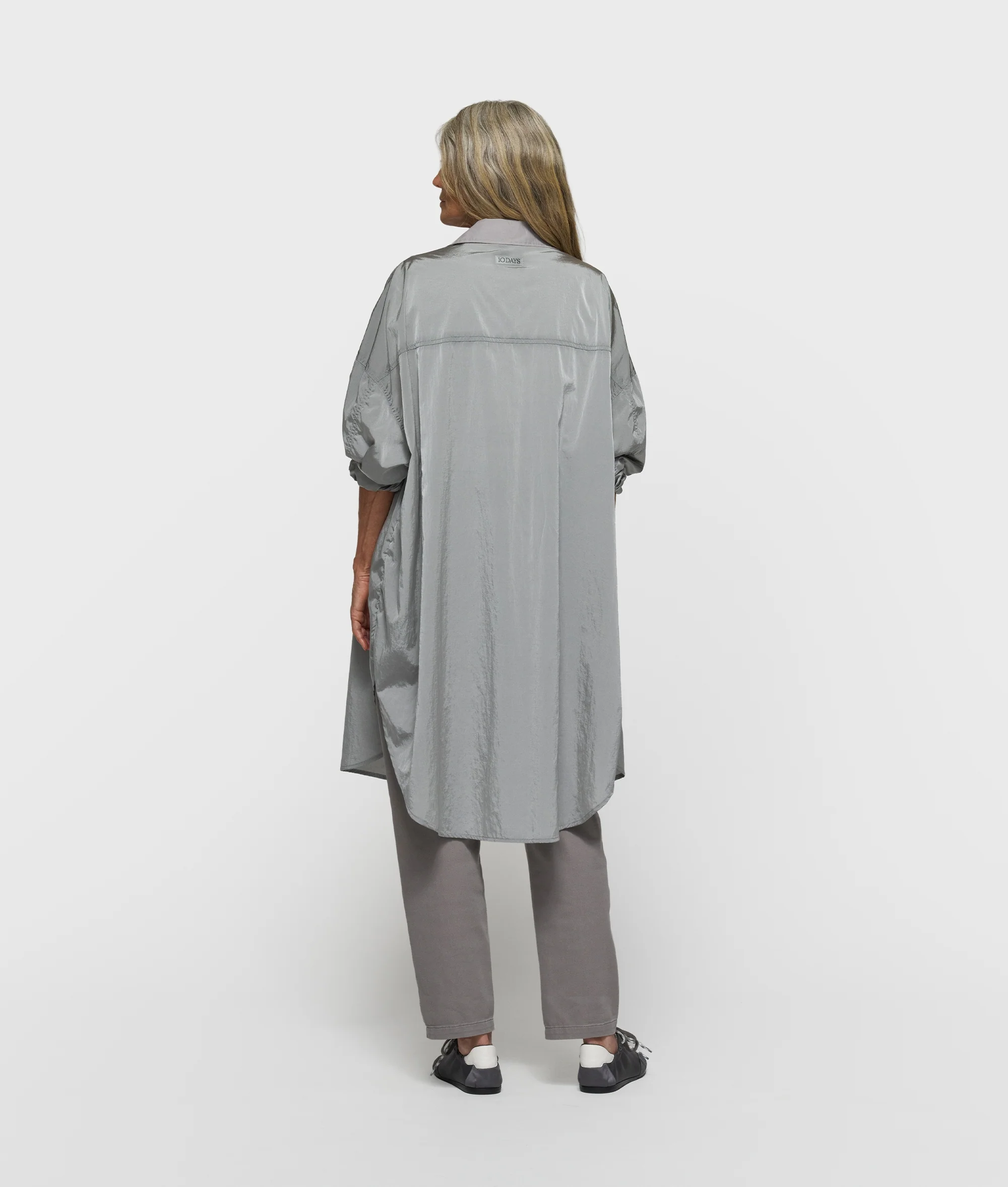 oversized shirt jacket | light graphite - Image 4