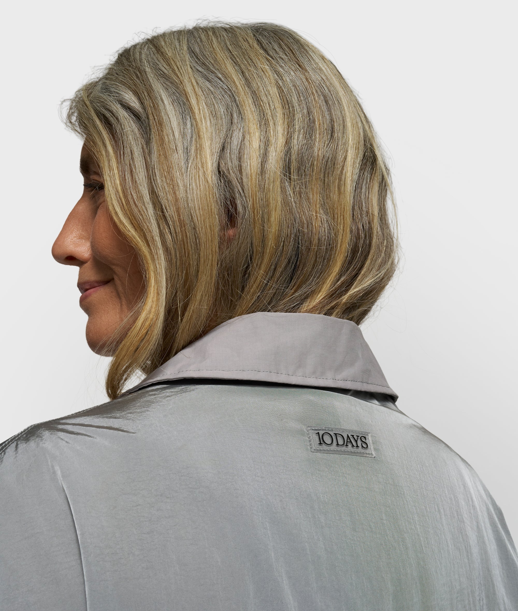 oversized shirt jacket | light graphite - Image 5