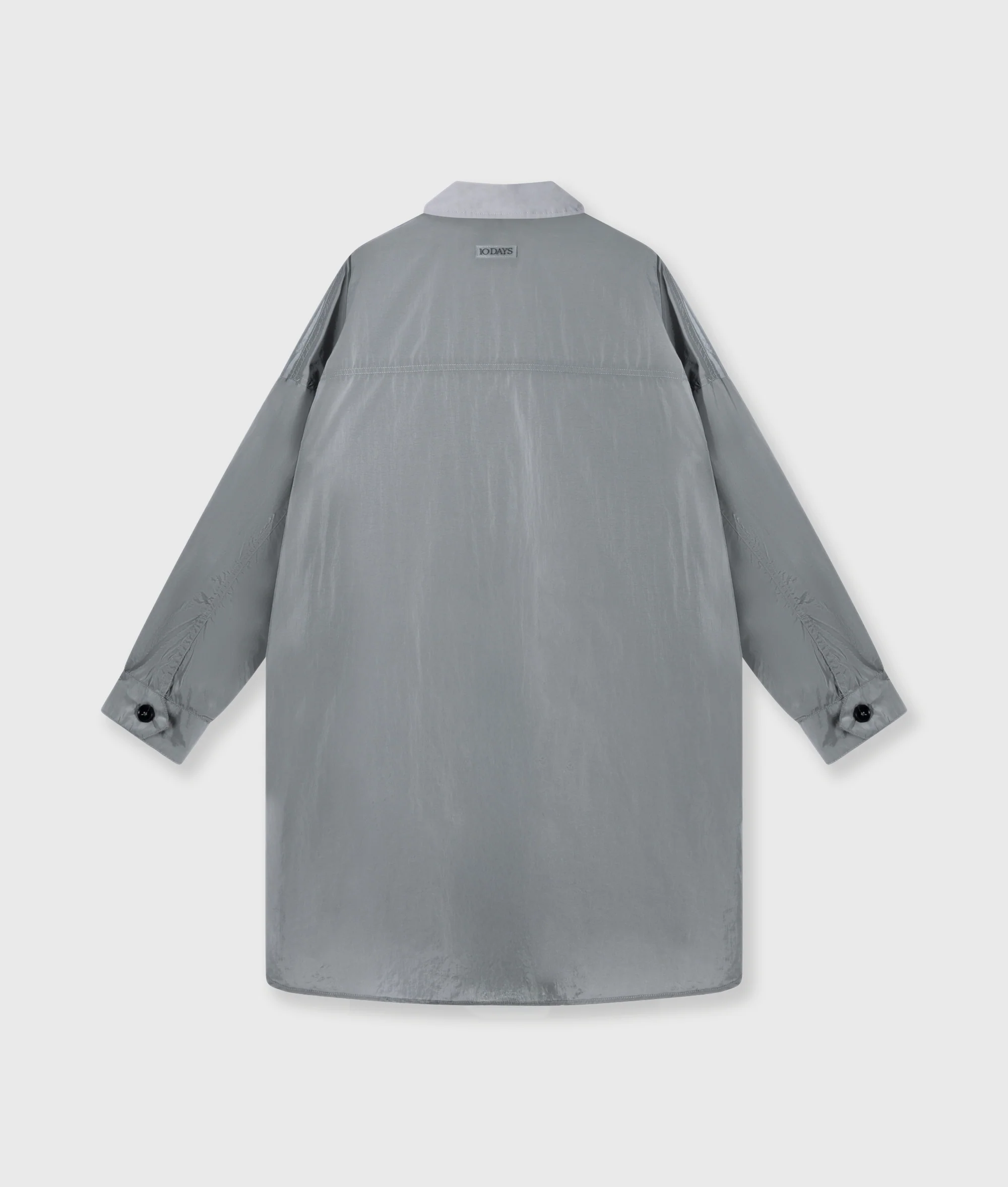 oversized shirt jacket | light graphite - Image 7