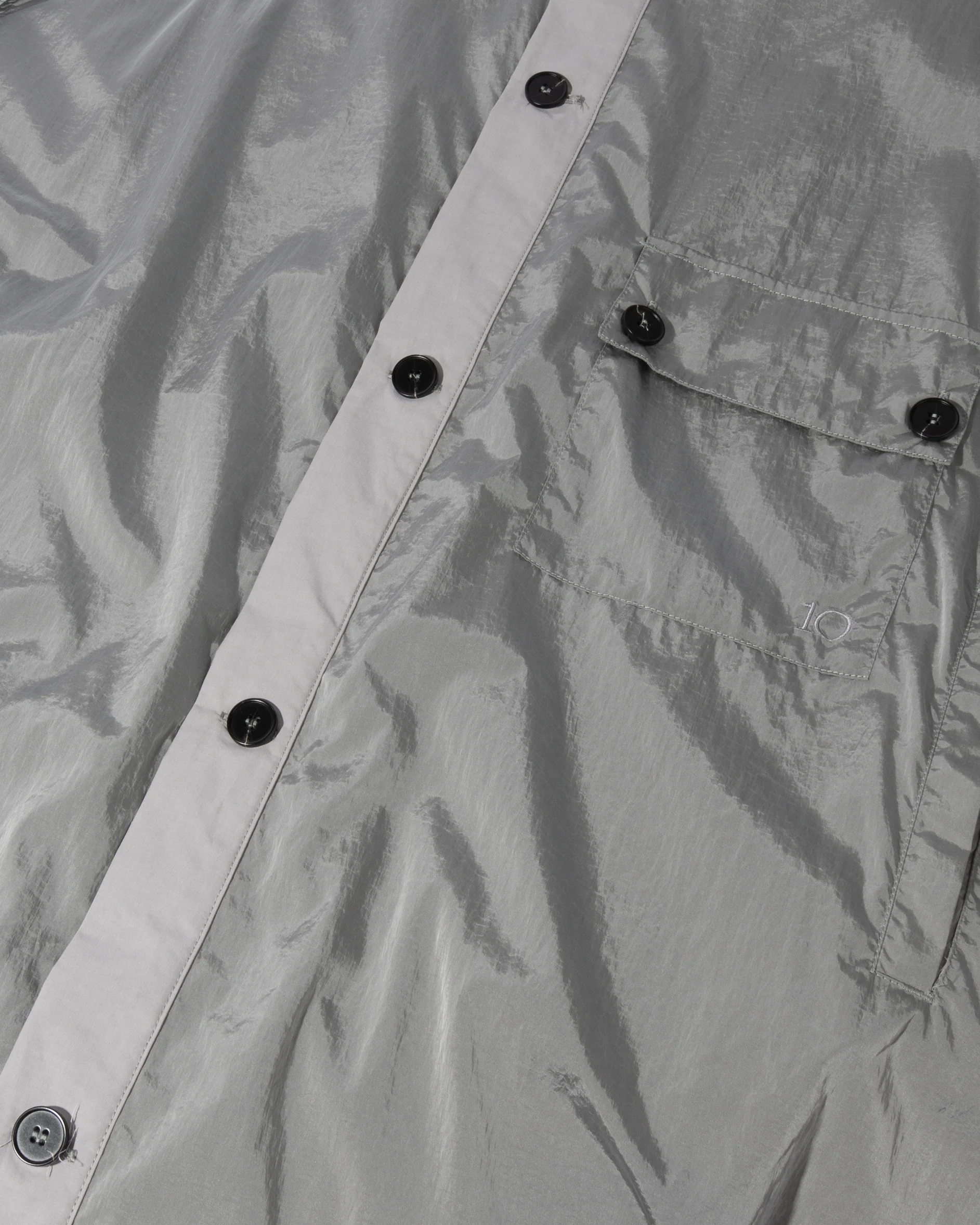 oversized shirt jacket | light graphite - Image 8