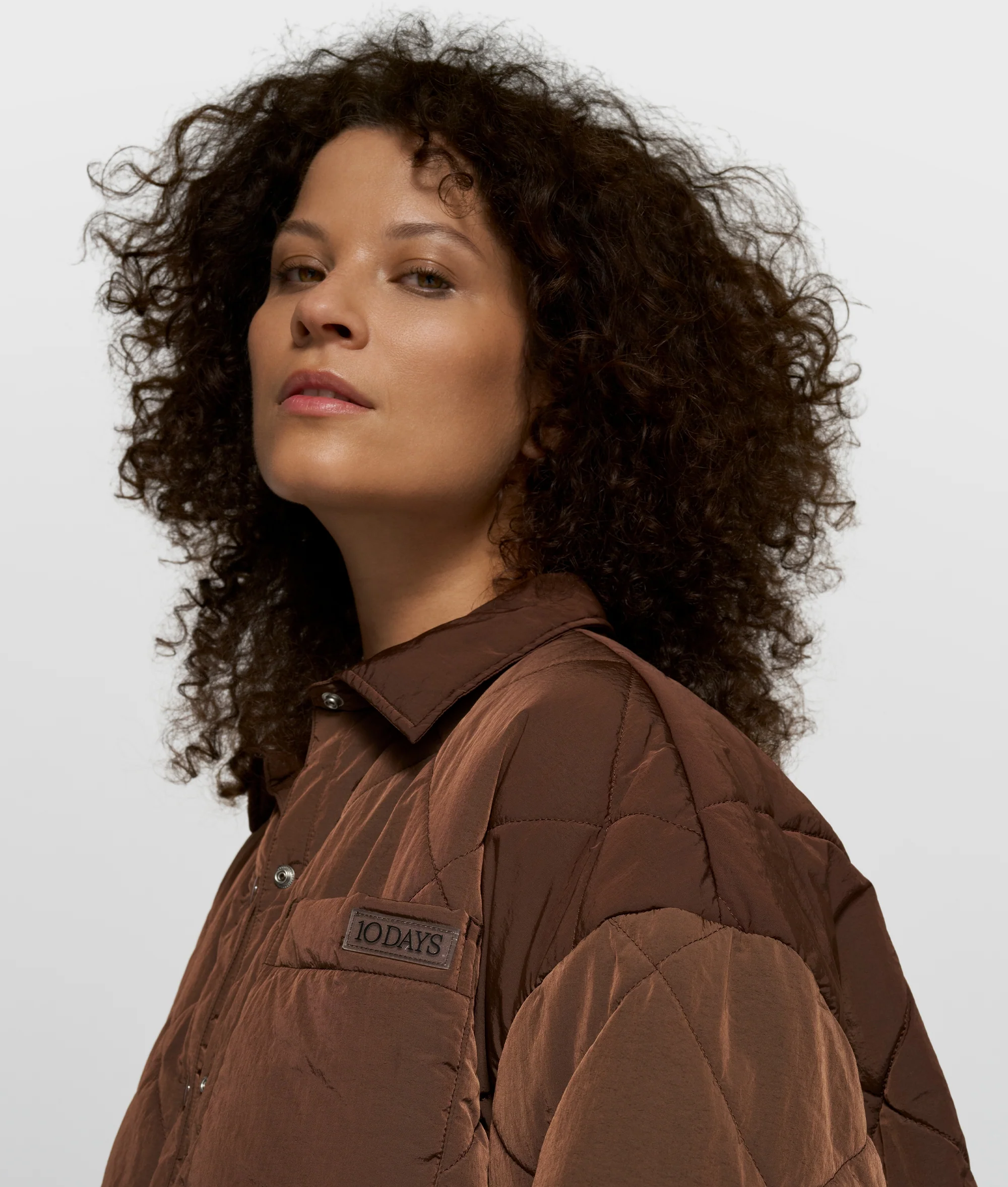 padded jacket | dark truffle - Image 6