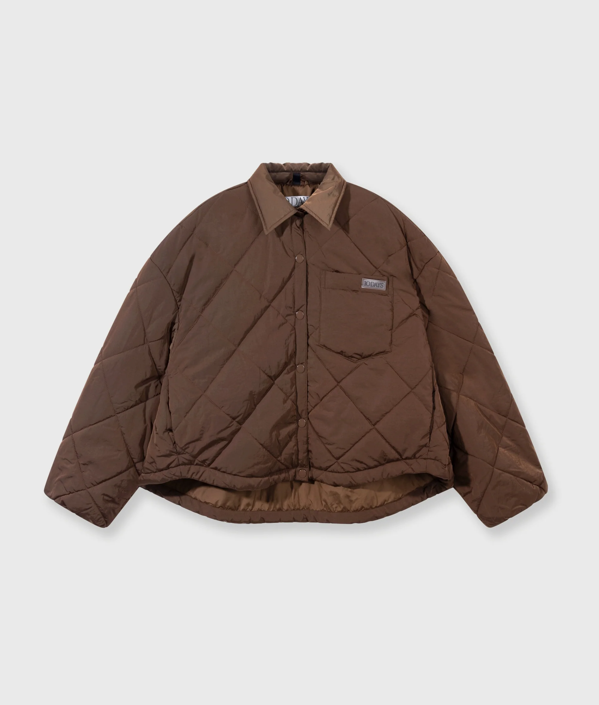 padded jacket | dark truffle - Image 7