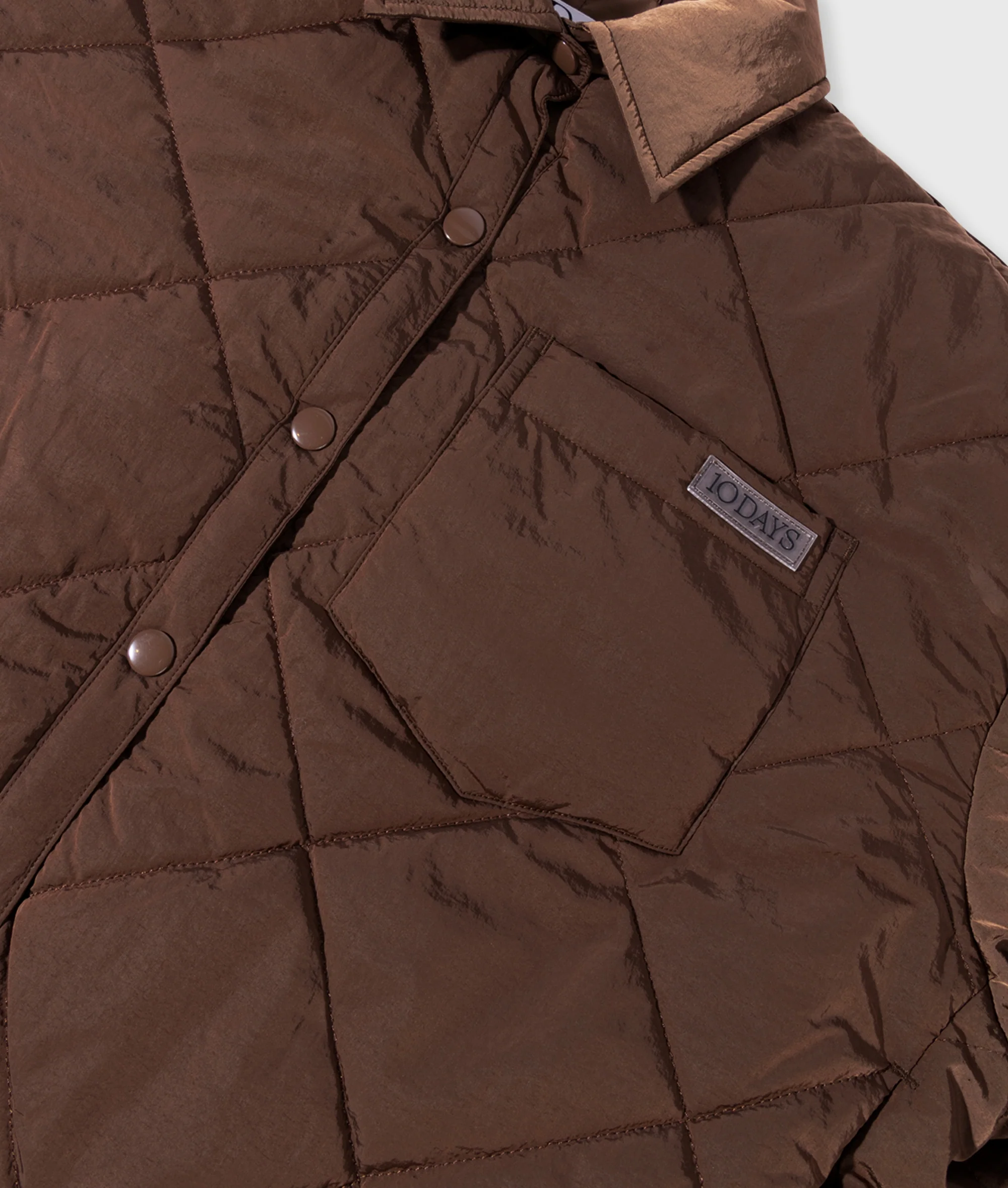 padded jacket | dark truffle - Image 9