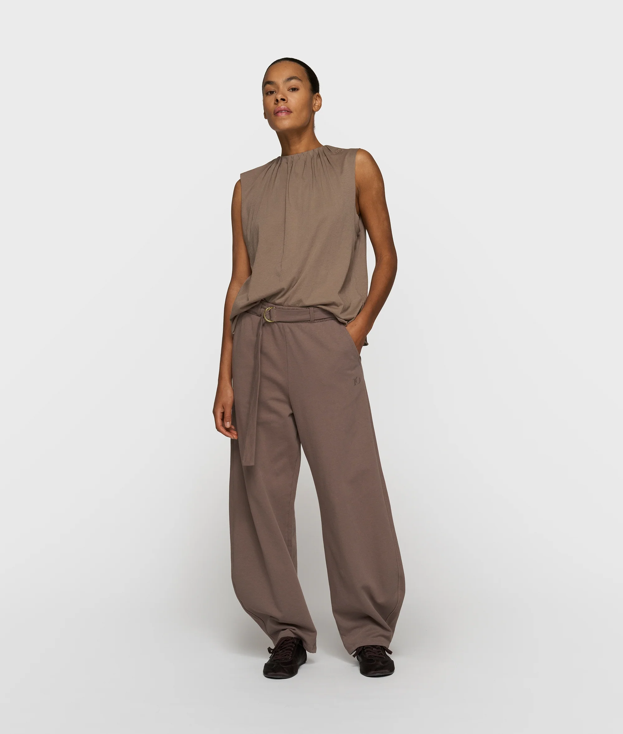 pleated top jersey | moonrock - Image 3