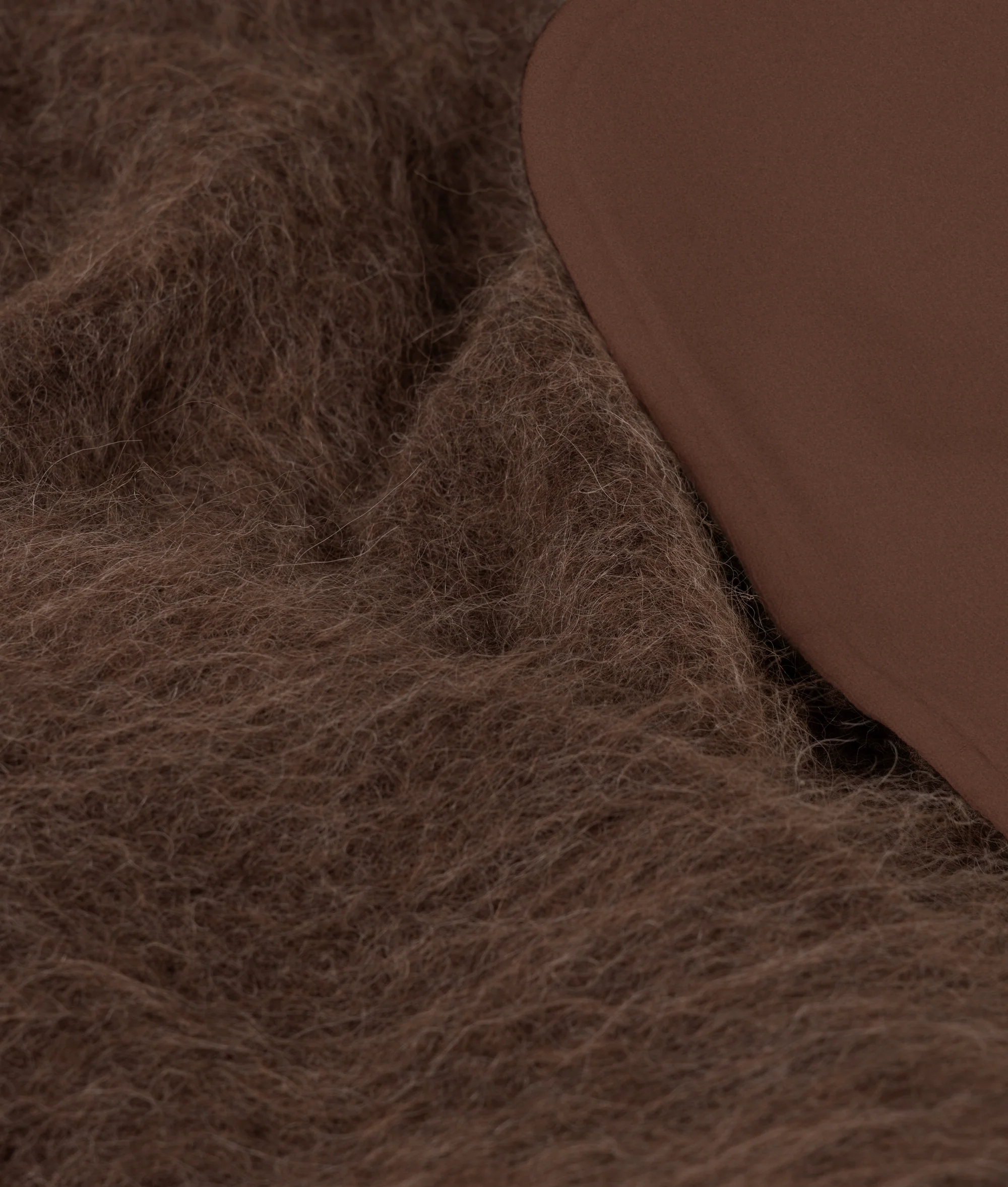 puffy hairy knit bomber | dark truffle - Image 8
