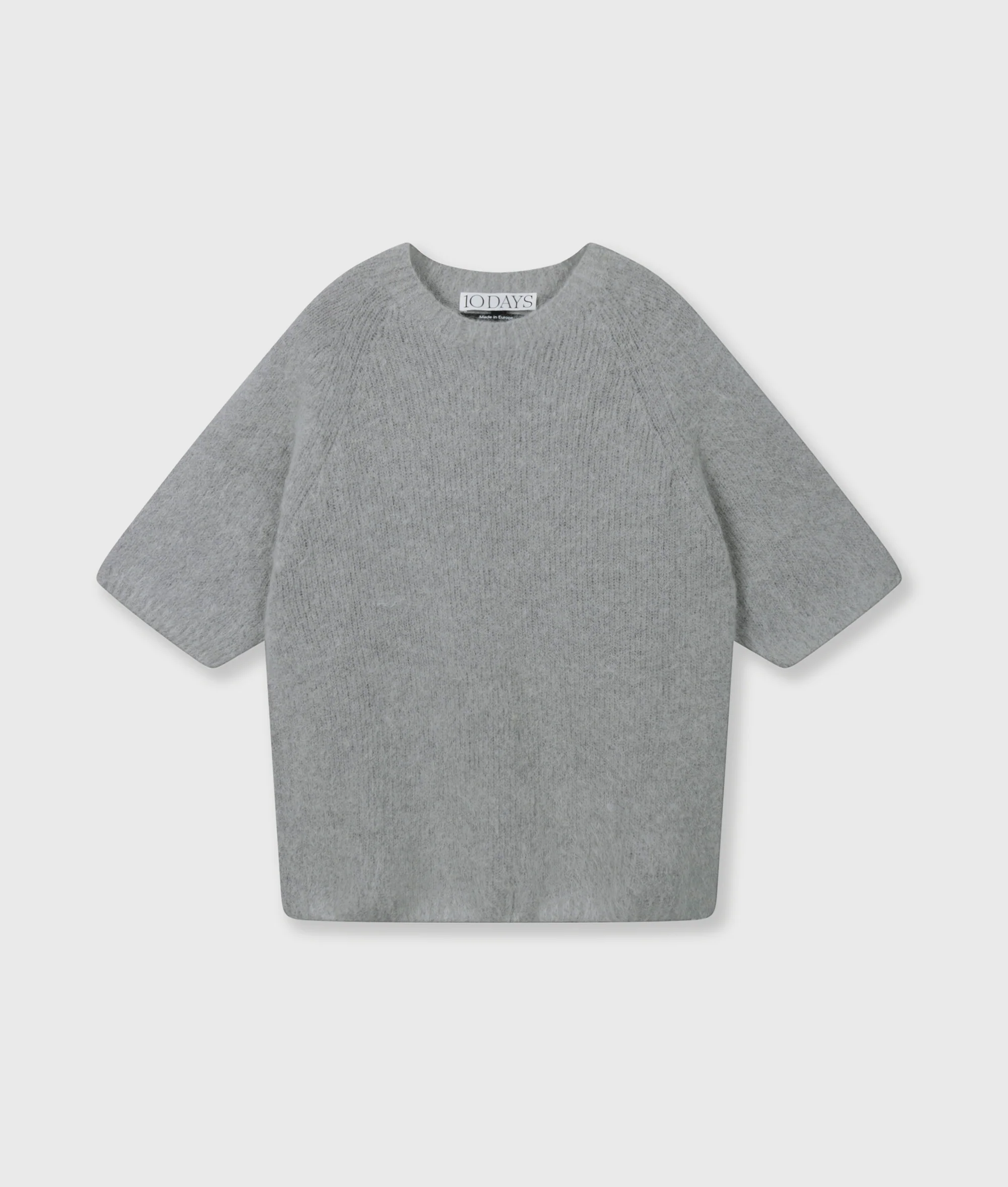 short sleeve knit sweater | light graphite - Image 5
