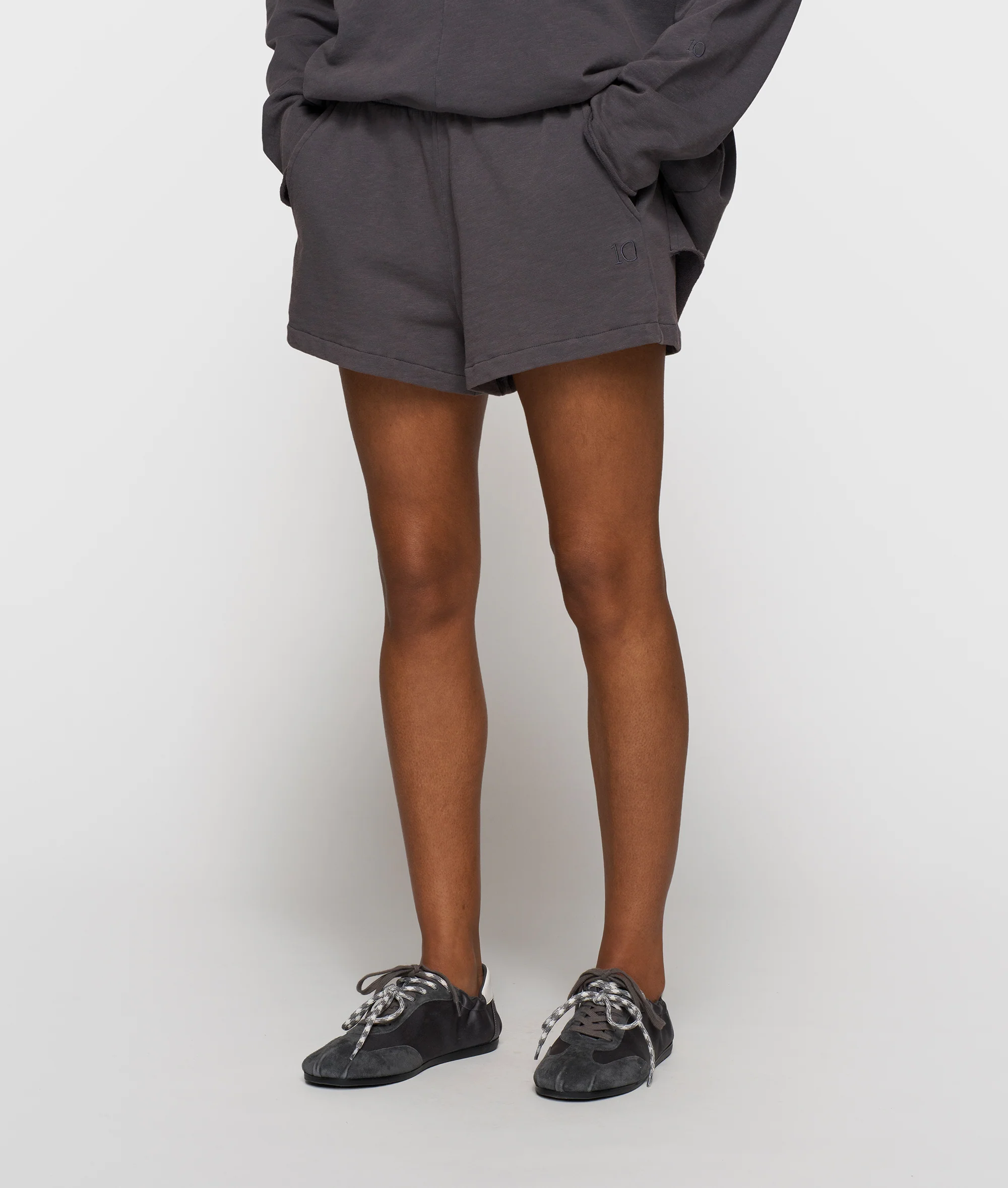 shorts slub fleece | steel blue - Image 4