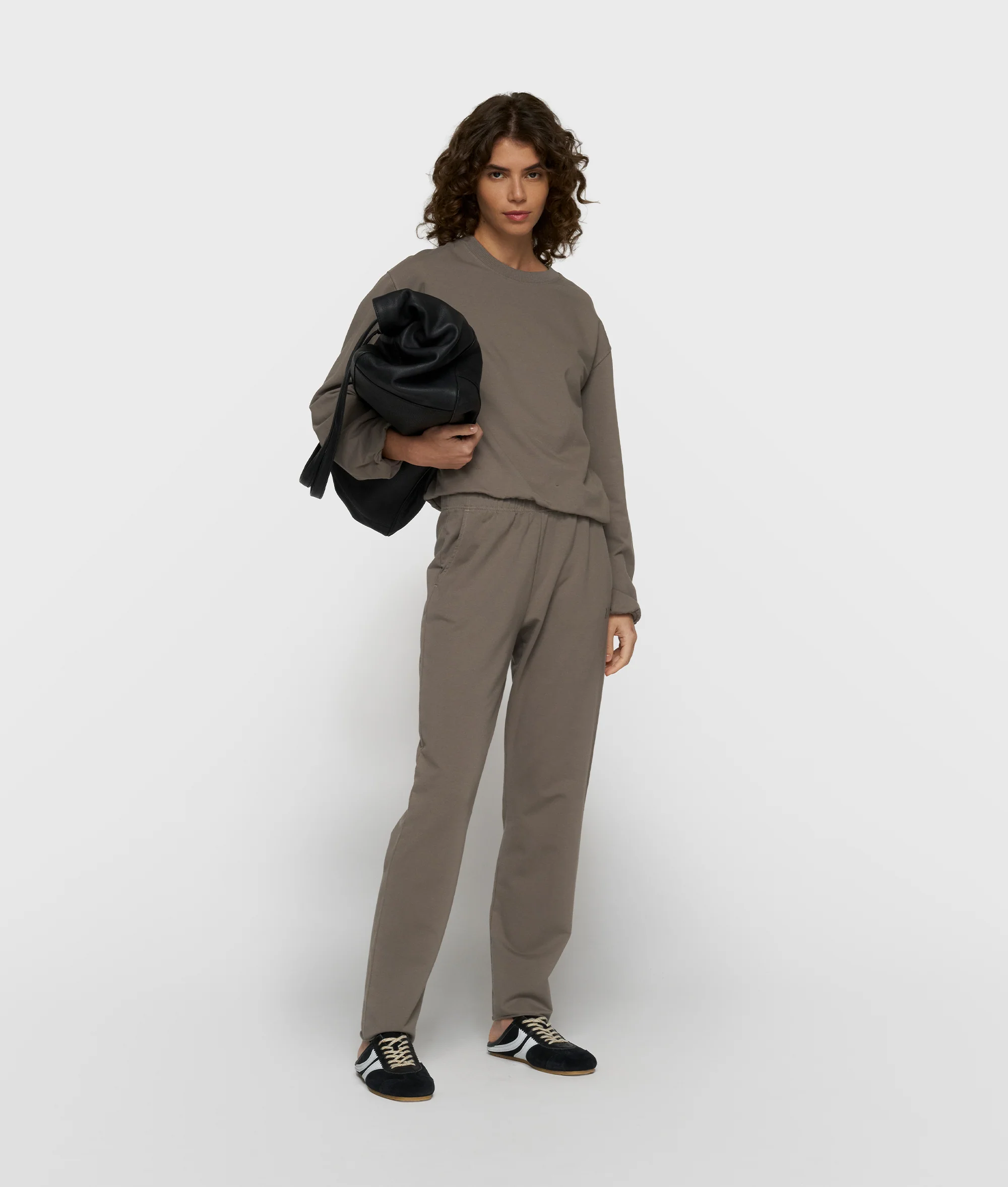 silent chique slim jogger | dark fog