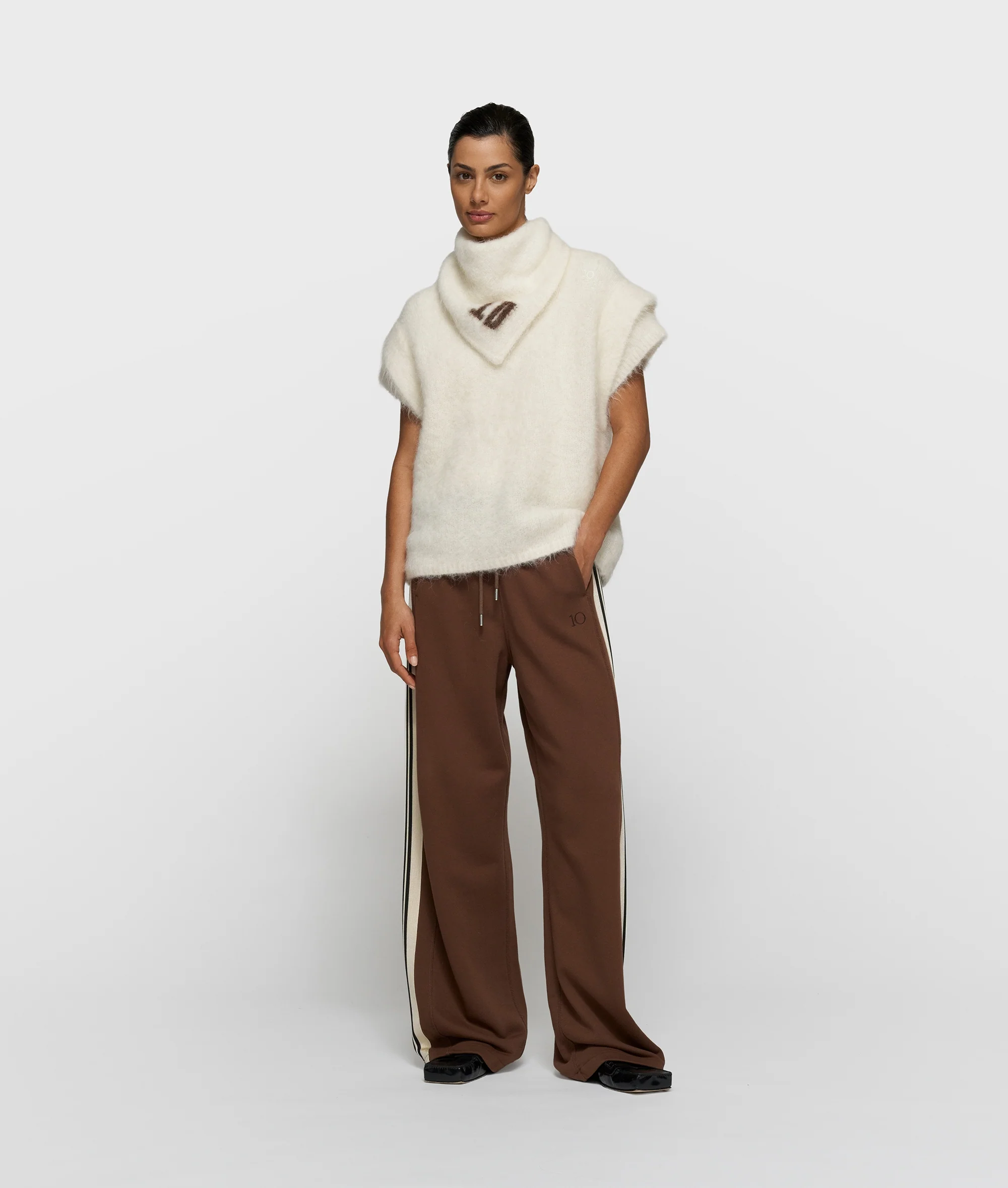 sleeveless knit sweater | ecru - Image 3