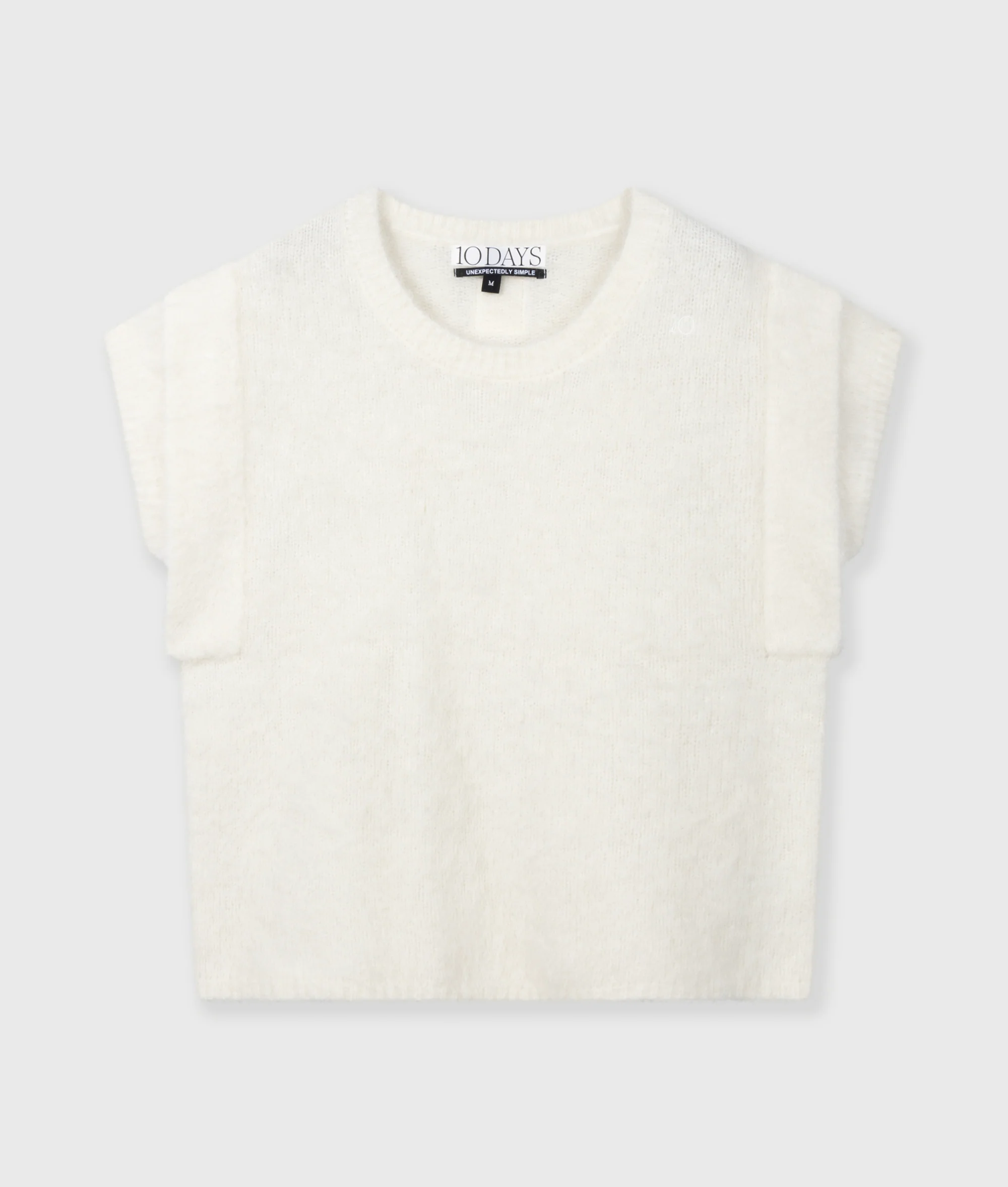 sleeveless knit sweater | ecru - Image 7